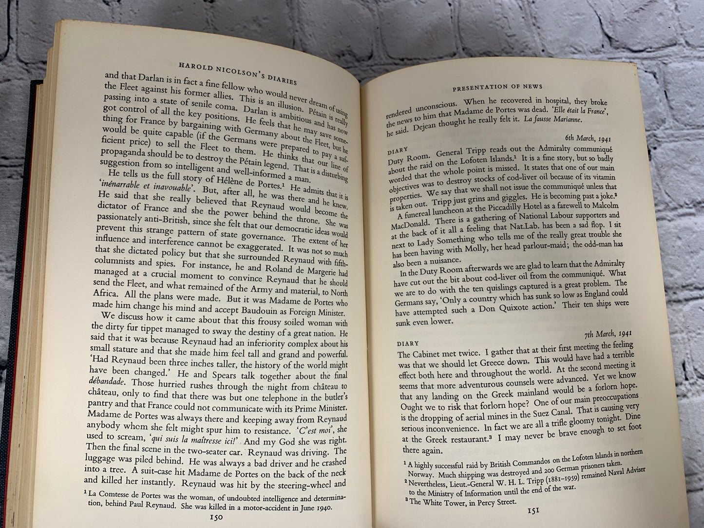 The War Years 1939-1945 Vol II of Diaries & Letters of Harold Nicolson [1967]