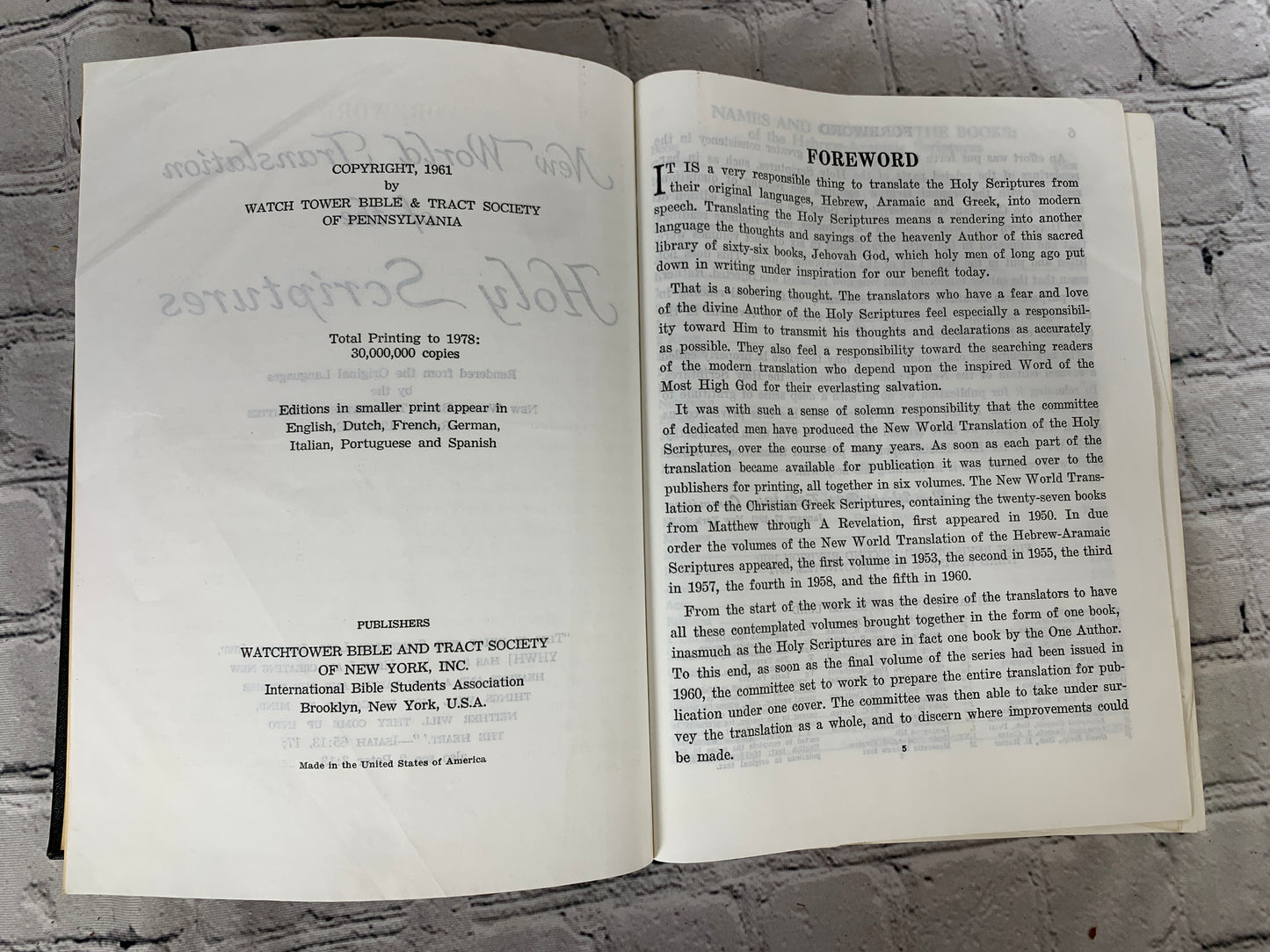 New World Translation of the Holy Scriptures [1978]