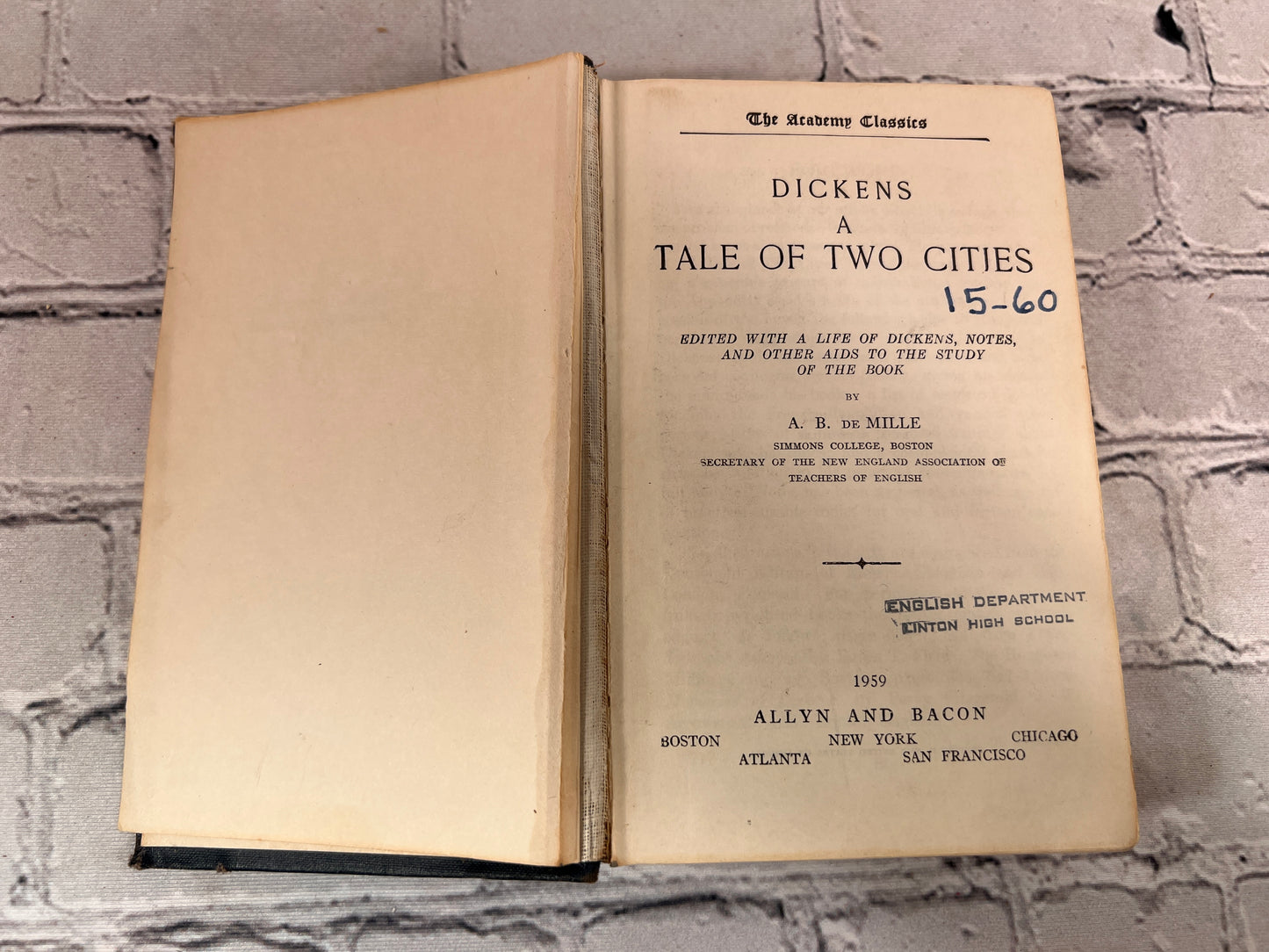 A Tale of Two Cities by Charles Dickens [1959 · Academy Classics]