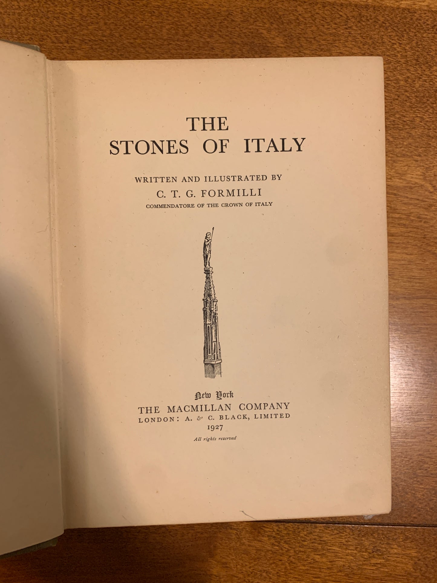 The Stones of Italy by C.T.G.Formilli, 1927