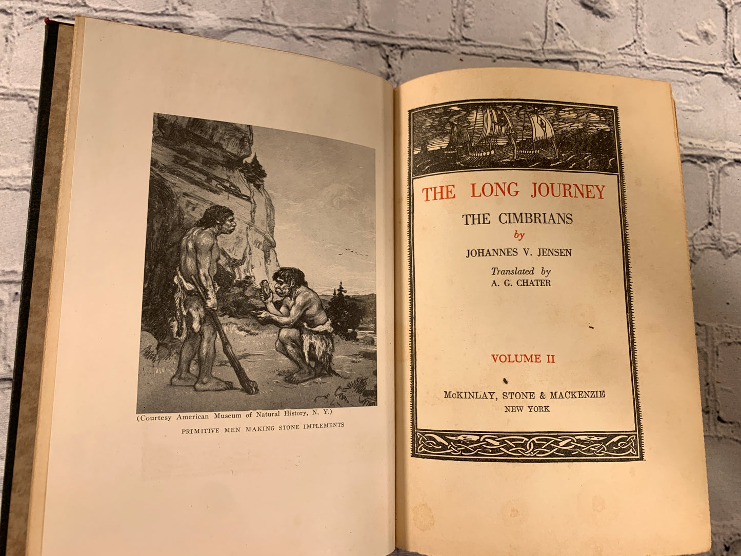 The Long Journey Volume I & II by Johannes V. Jensen [3rd Printing · 1923]