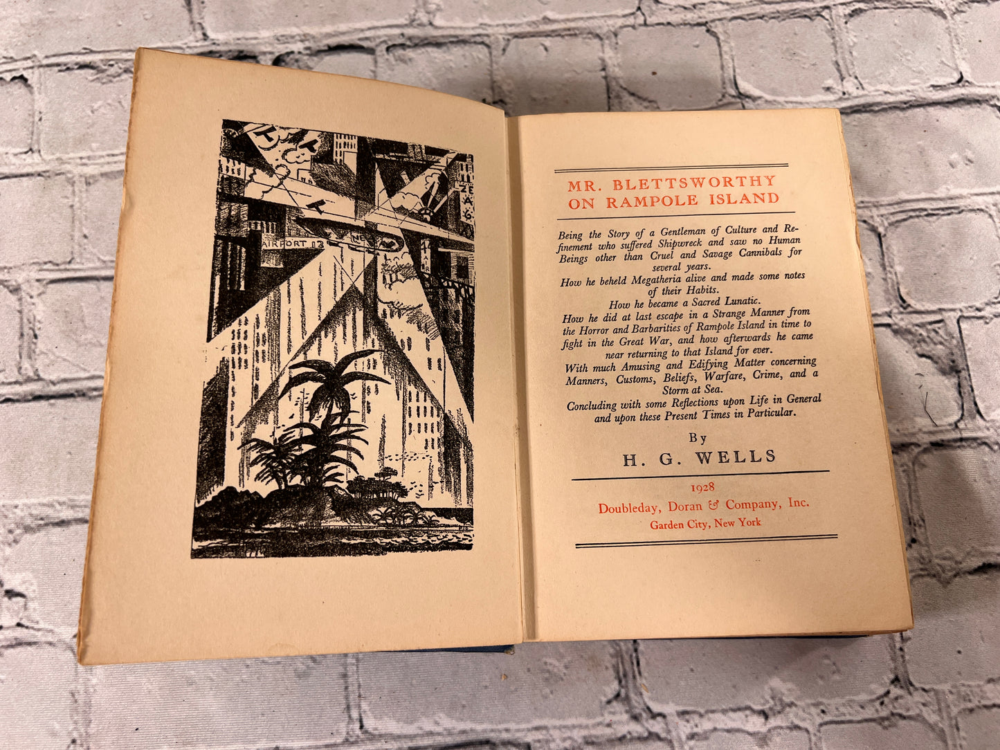 Mr. Blettsworthy on Rampole Island. by H. G. Wells [1st Edition · Illustrated]