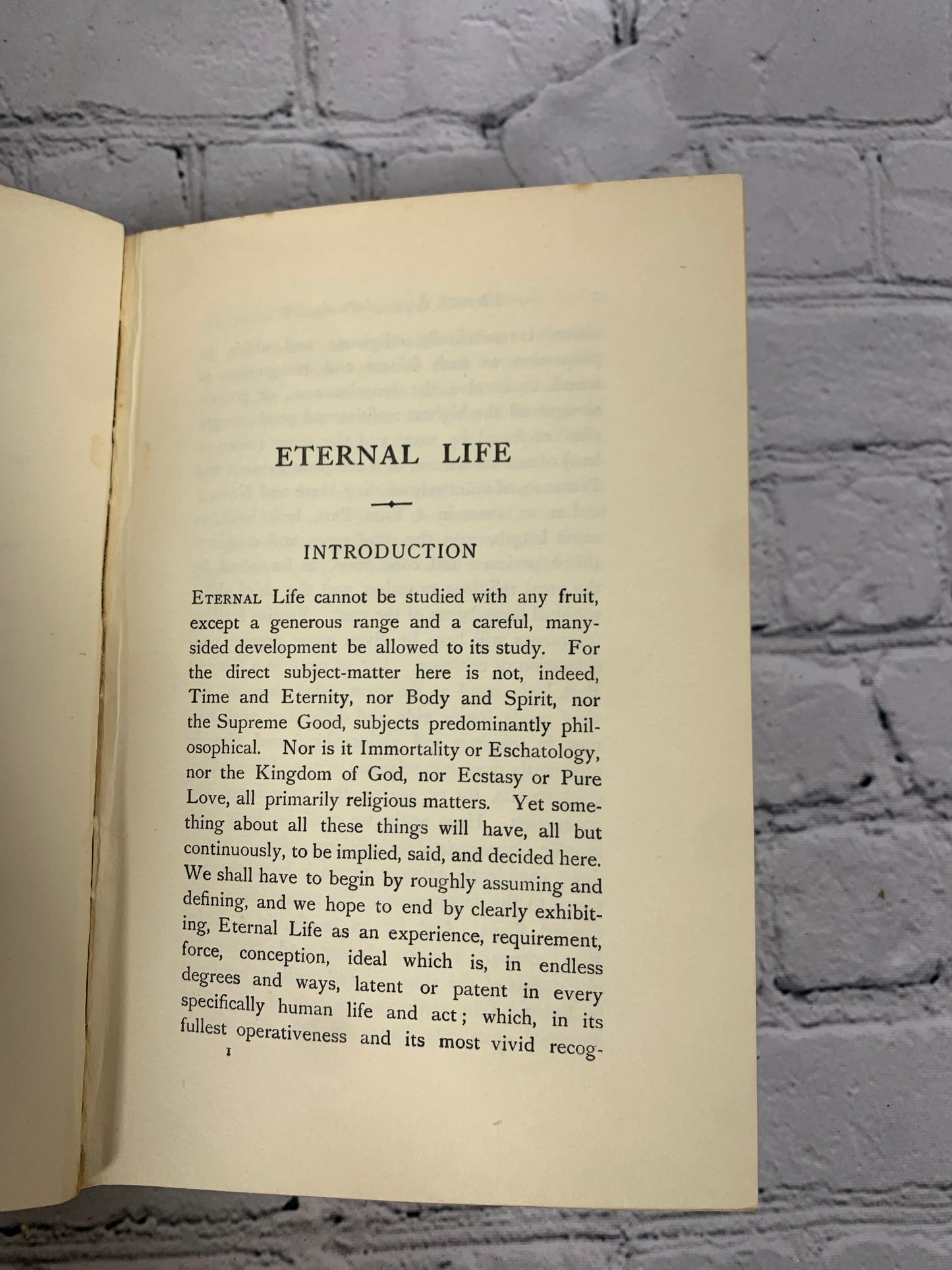 Eternal Life: A Study of Its Implication and Application by F. Von Hugel [1929]