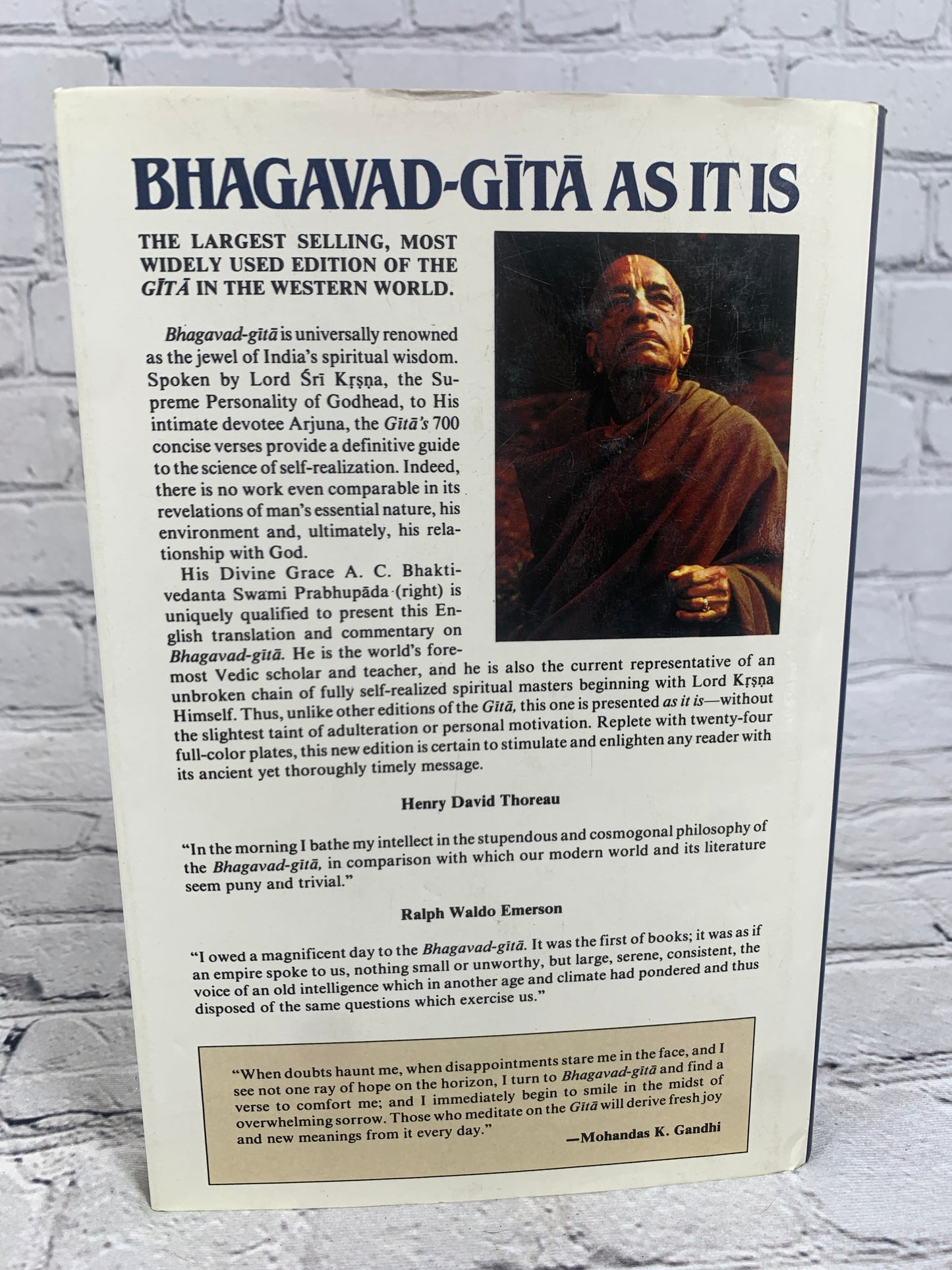 Bhagavad-Gita (As It Is)  Bhaktivedanta Swami Prabhupada [1986]