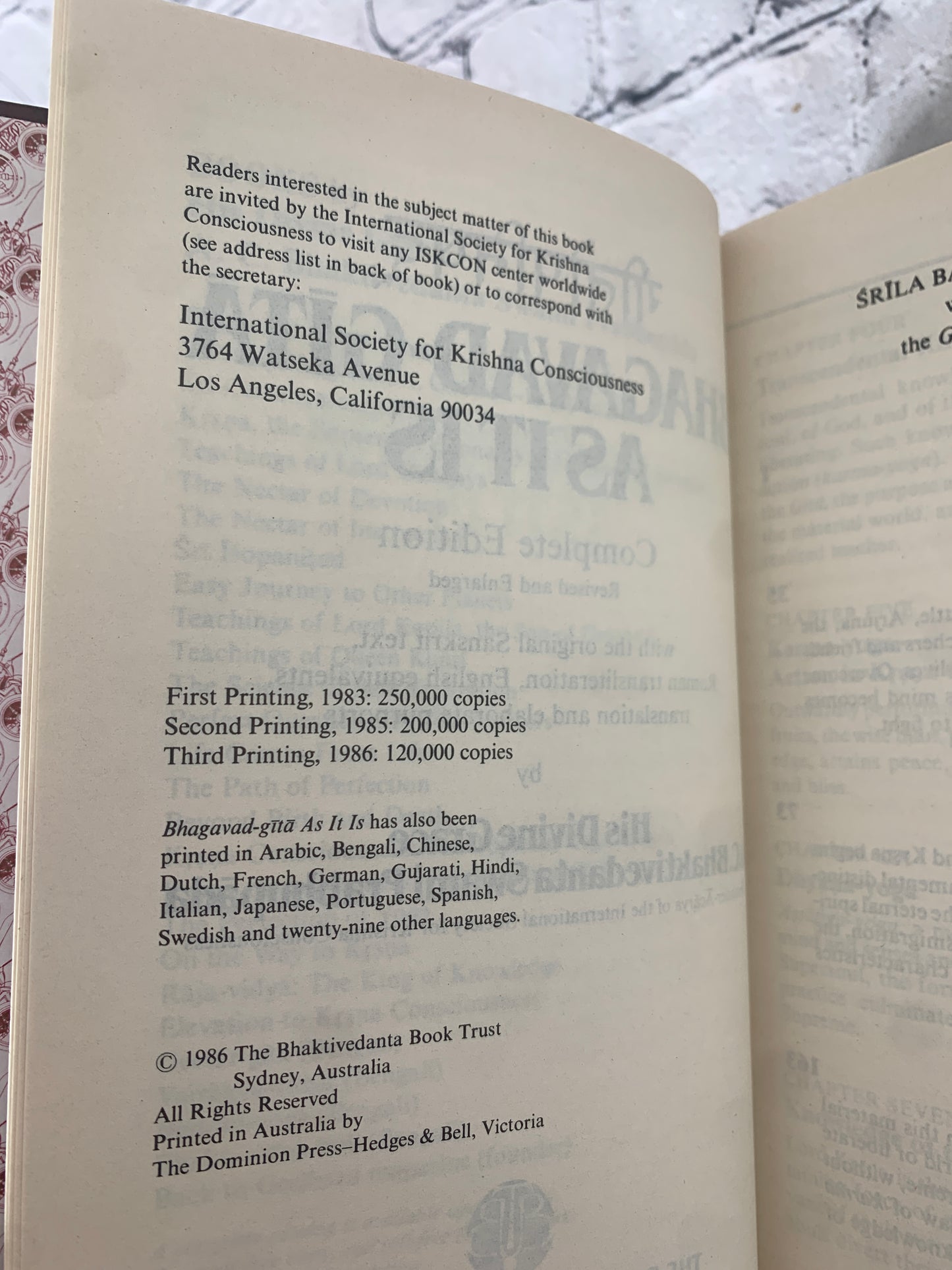 Bhagavad-Gita (As It Is)  Bhaktivedanta Swami Prabhupada [1986]