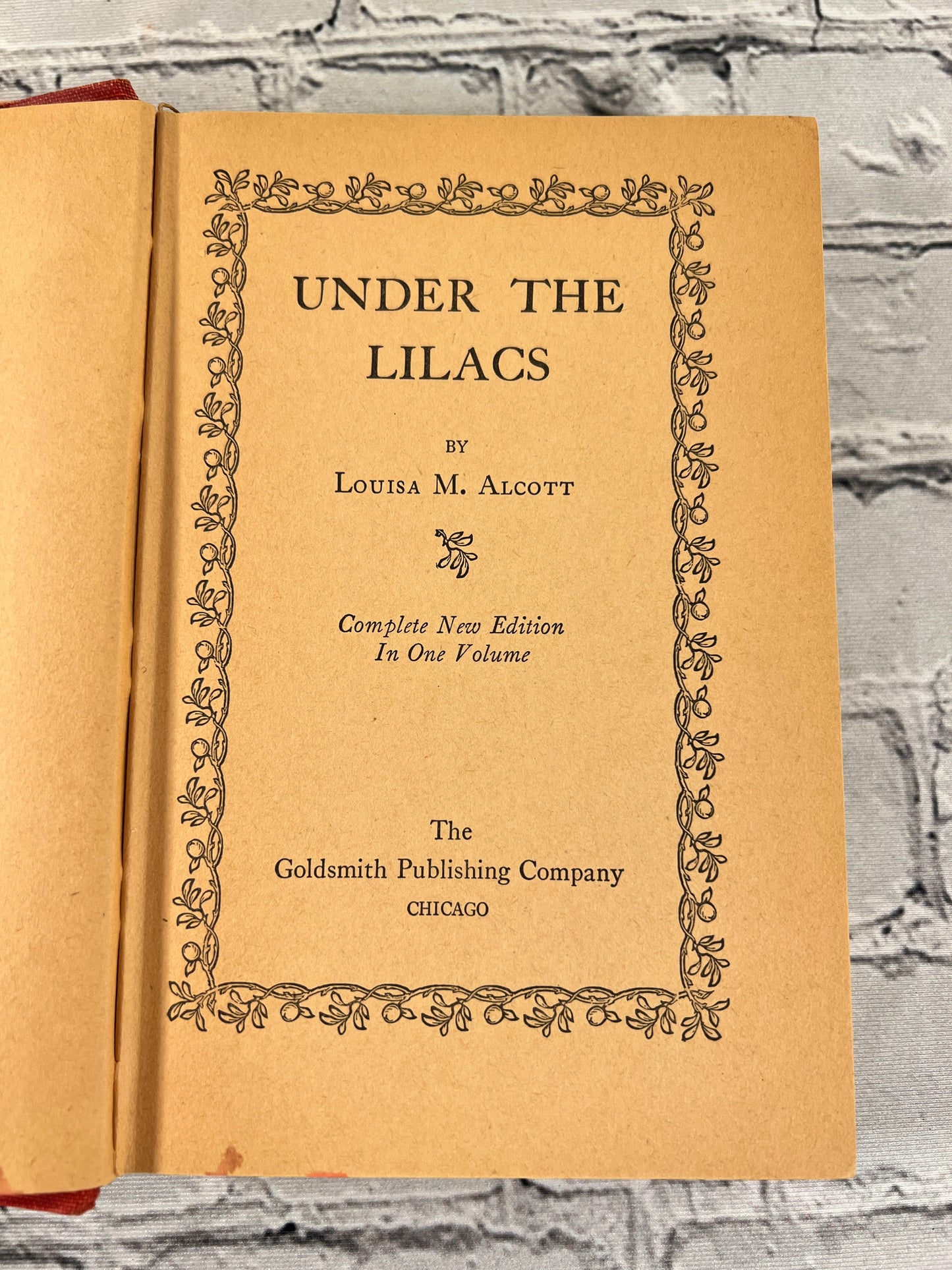 Under the Lilacs by Louisa May Alcott [1930s]