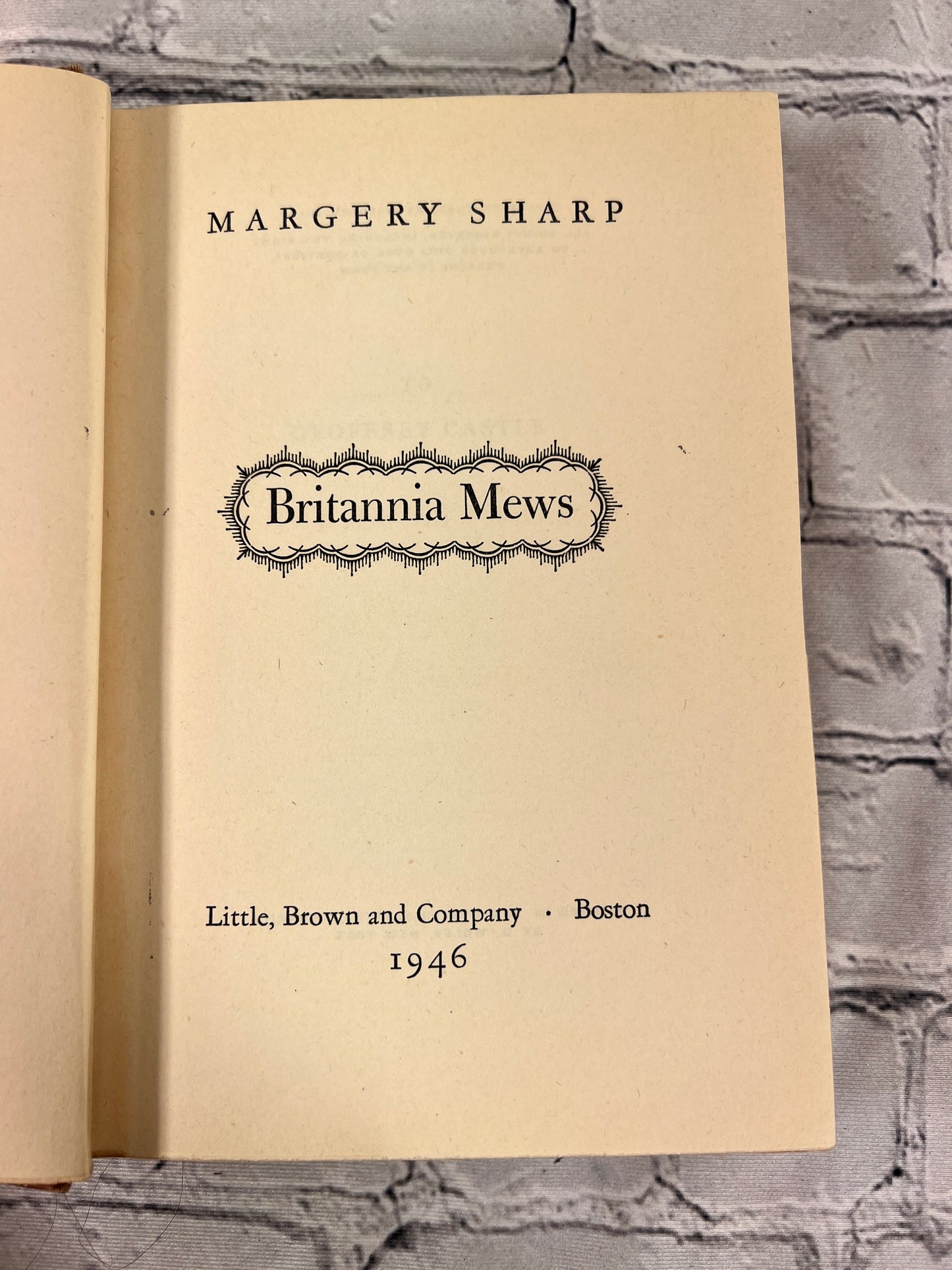 Britannia Mews by Margery Sharp [1946]