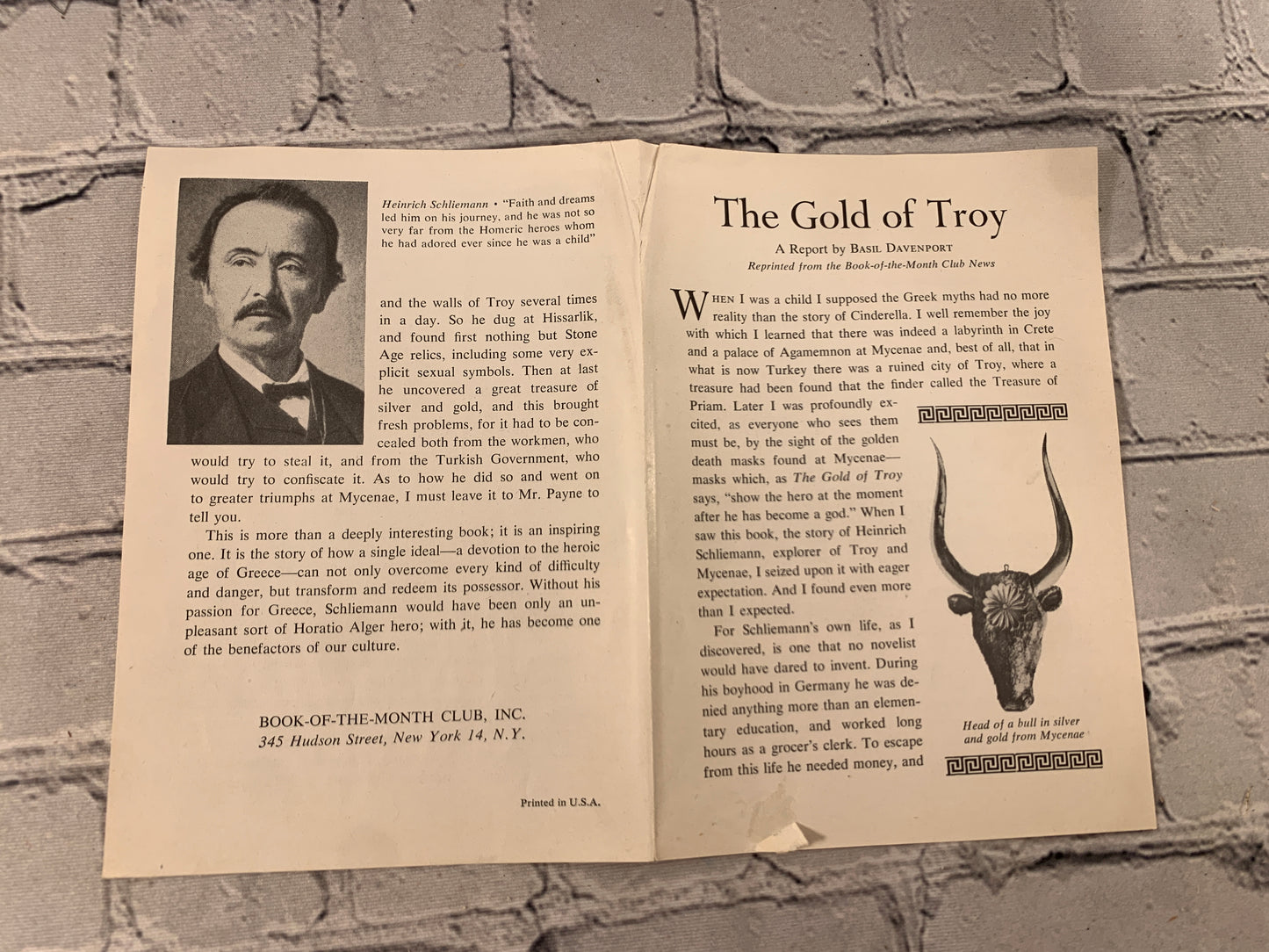 The Gold of Troy by Robert Payne [1959]