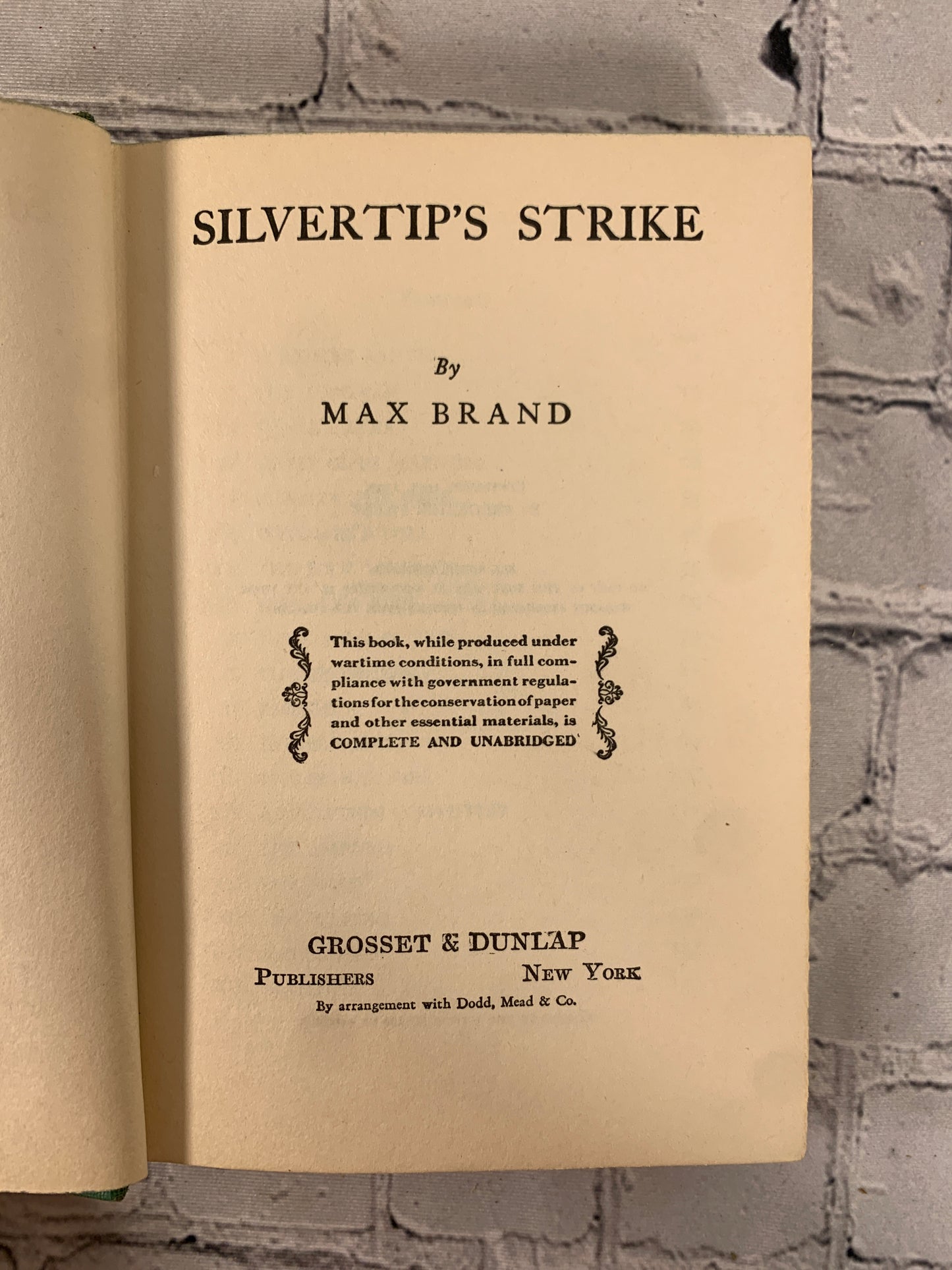 Silvertip's Strike by Max Brand [1942]