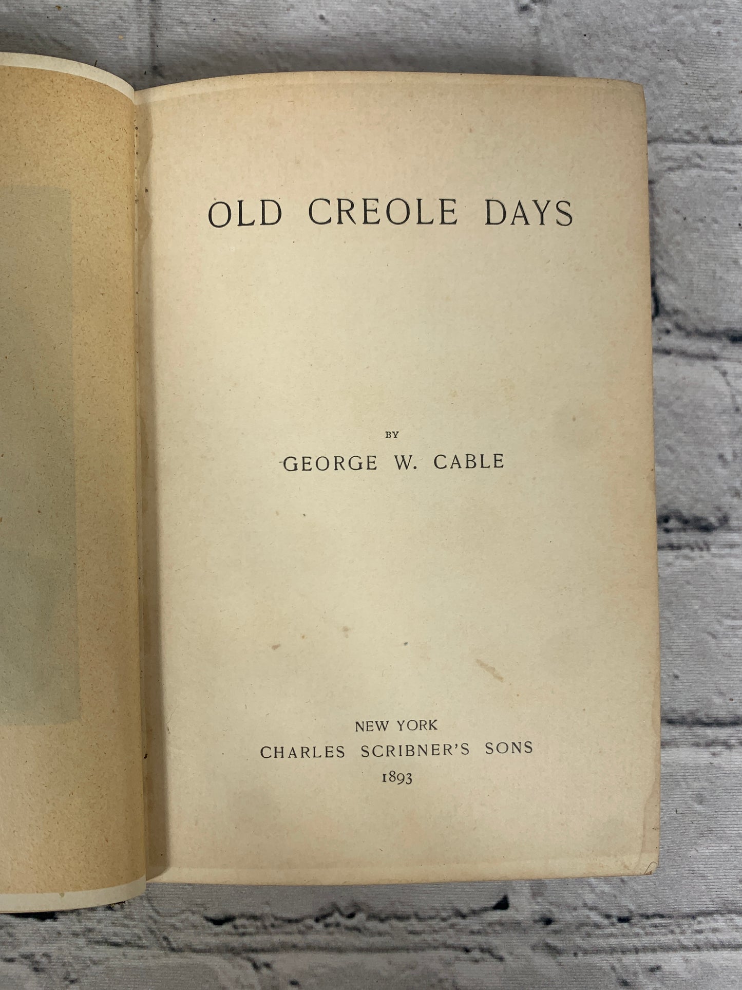 Old Creole Days by George W. Cable [1893]