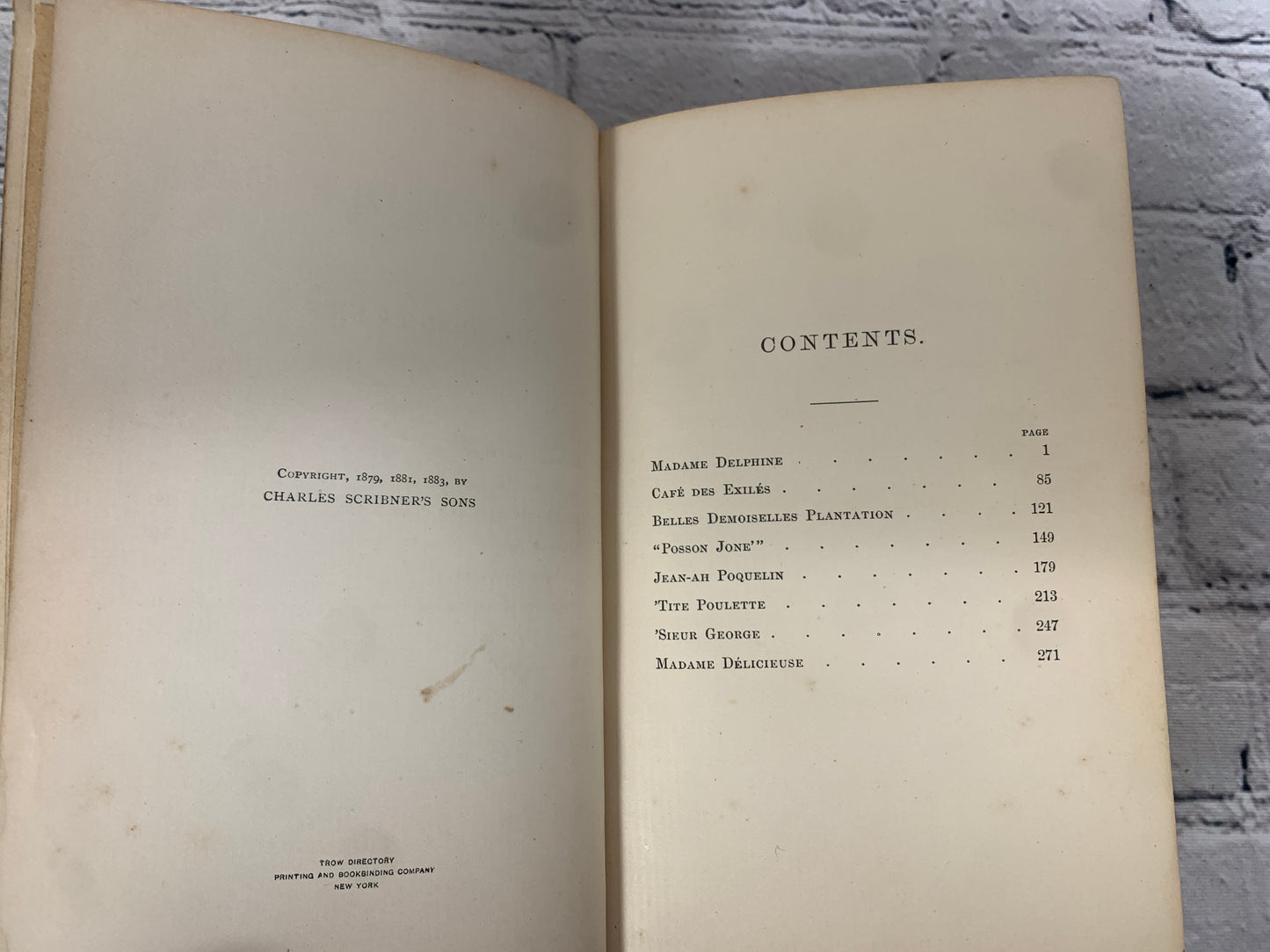 Old Creole Days by George W. Cable [1893]