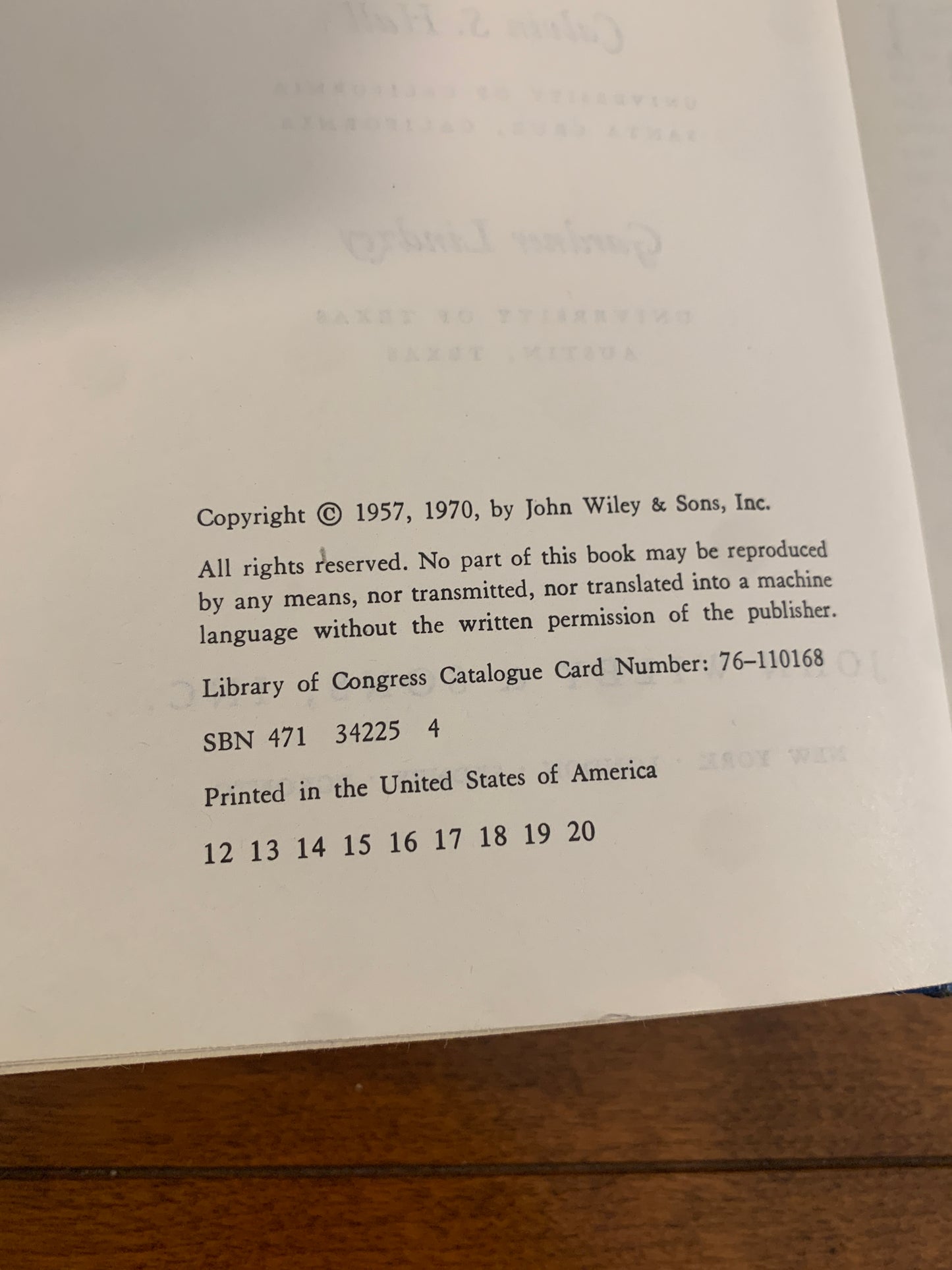 Theories of Personality by Calvin S. Hall & Gardner Lindzey [2nd Ed · 1970]