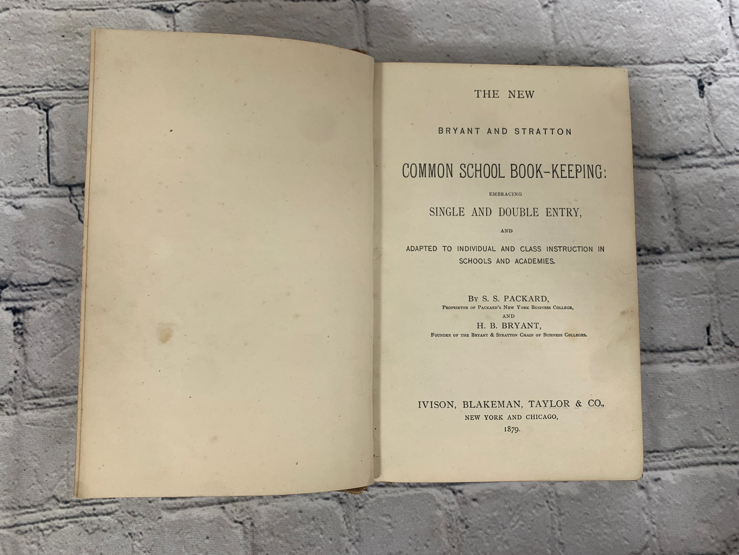 The New Bryant and Stratton Common School Book-Keeping [1879]