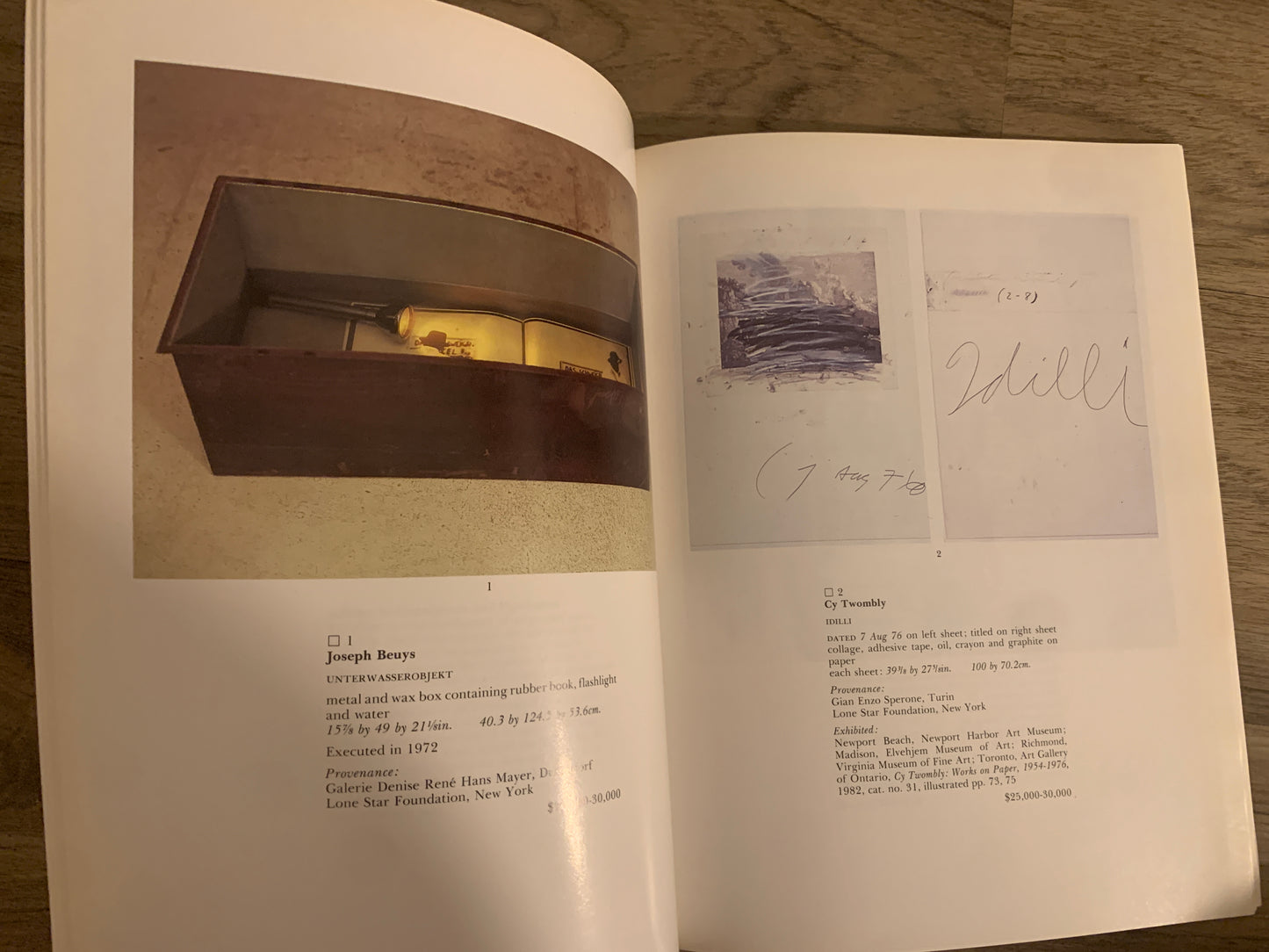 Sotheby's 23 Works from the Dia Art Foundation, Tuesday, November 5, 1985
