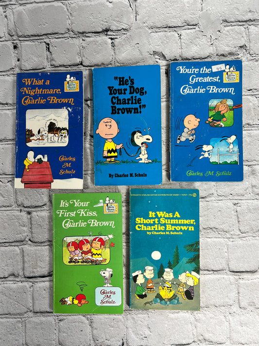 Peanuts A Charlie Brown Special by Charles M Schulz [Lot of 5 · Scholastic · 1970s]