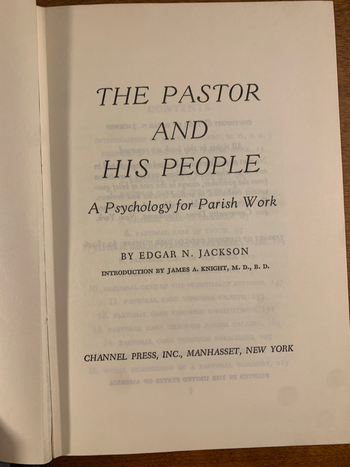 The Pastor and his People by Edgar N. Jackson 1963
