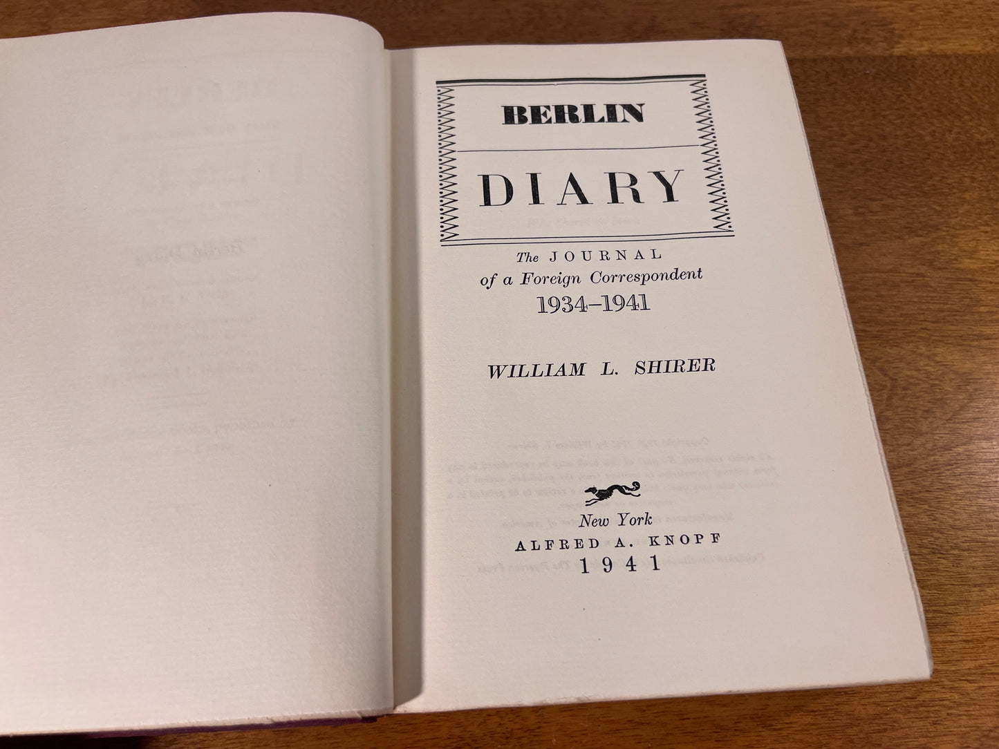 Berlin Diary: Journal of a Foreign Correspondent by William Shirer