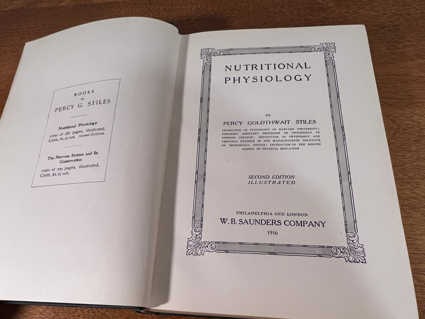 Nutritional Physiology by Percy Goldthwait Stiles [1916]