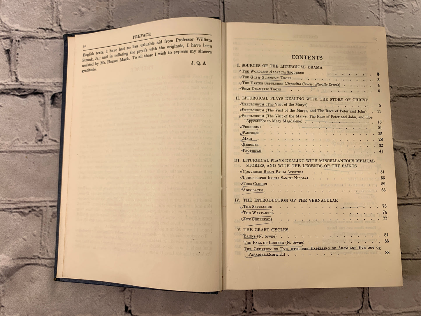 Chief Pre-Shakespearean Dramas edited Joseph Quincy Adams [1952]