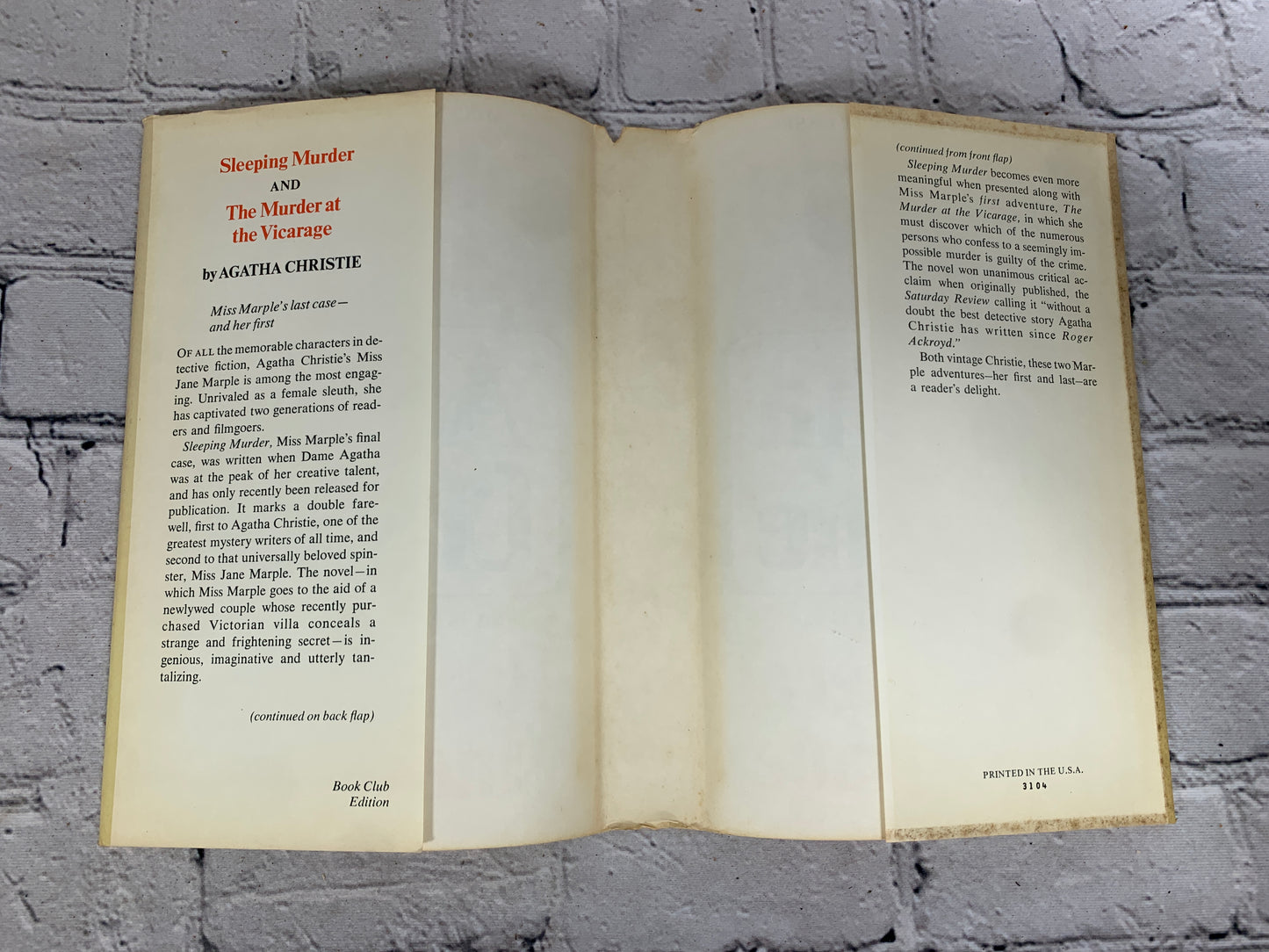 Sleeping Murder & The Murder at the Vicarage by Agatha Christie [1976]