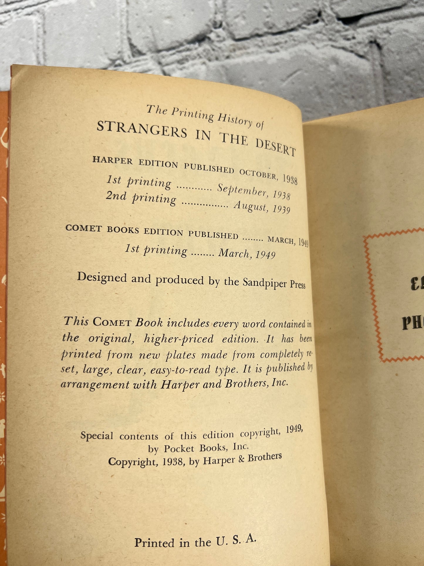 Strangers in the Desert by Alice Dyar Russell #15 in Series [1949 · Comet Books]