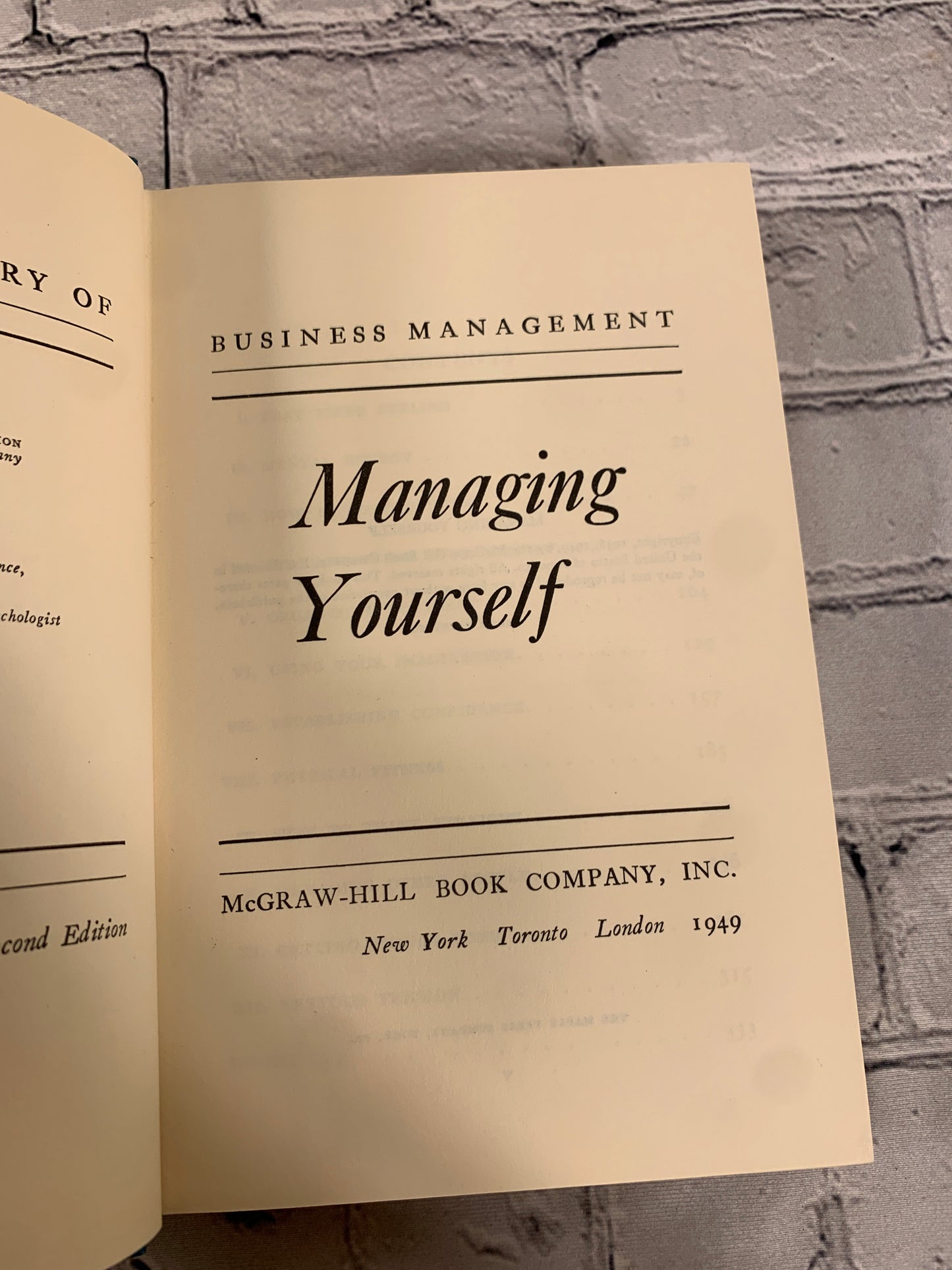 Managing Yourself by Milton Wright [2nd Ed. · 6th Print · 1949]