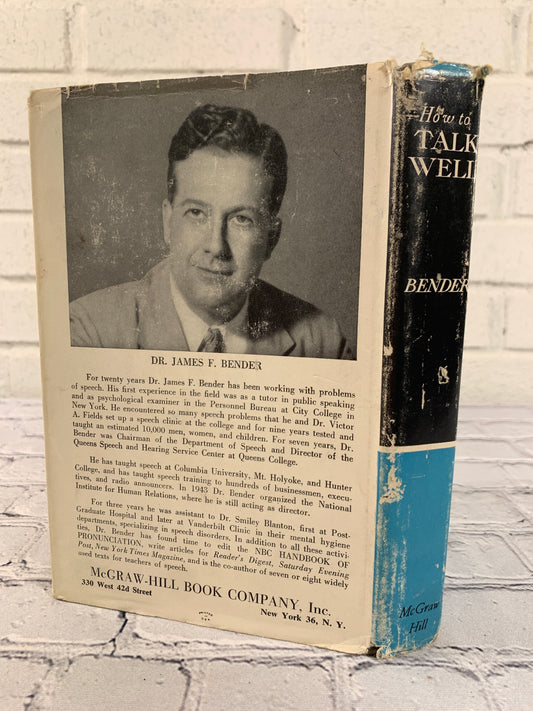 How to Talk Well by James F. Bender [1949]
