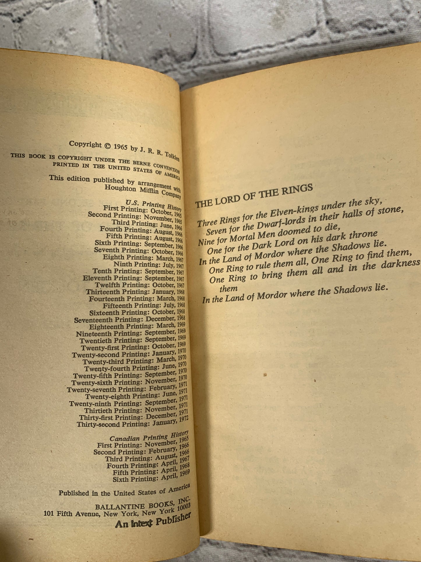 Lord of the Rings: The Two Towers by J.R.R. Tolkien [1972]