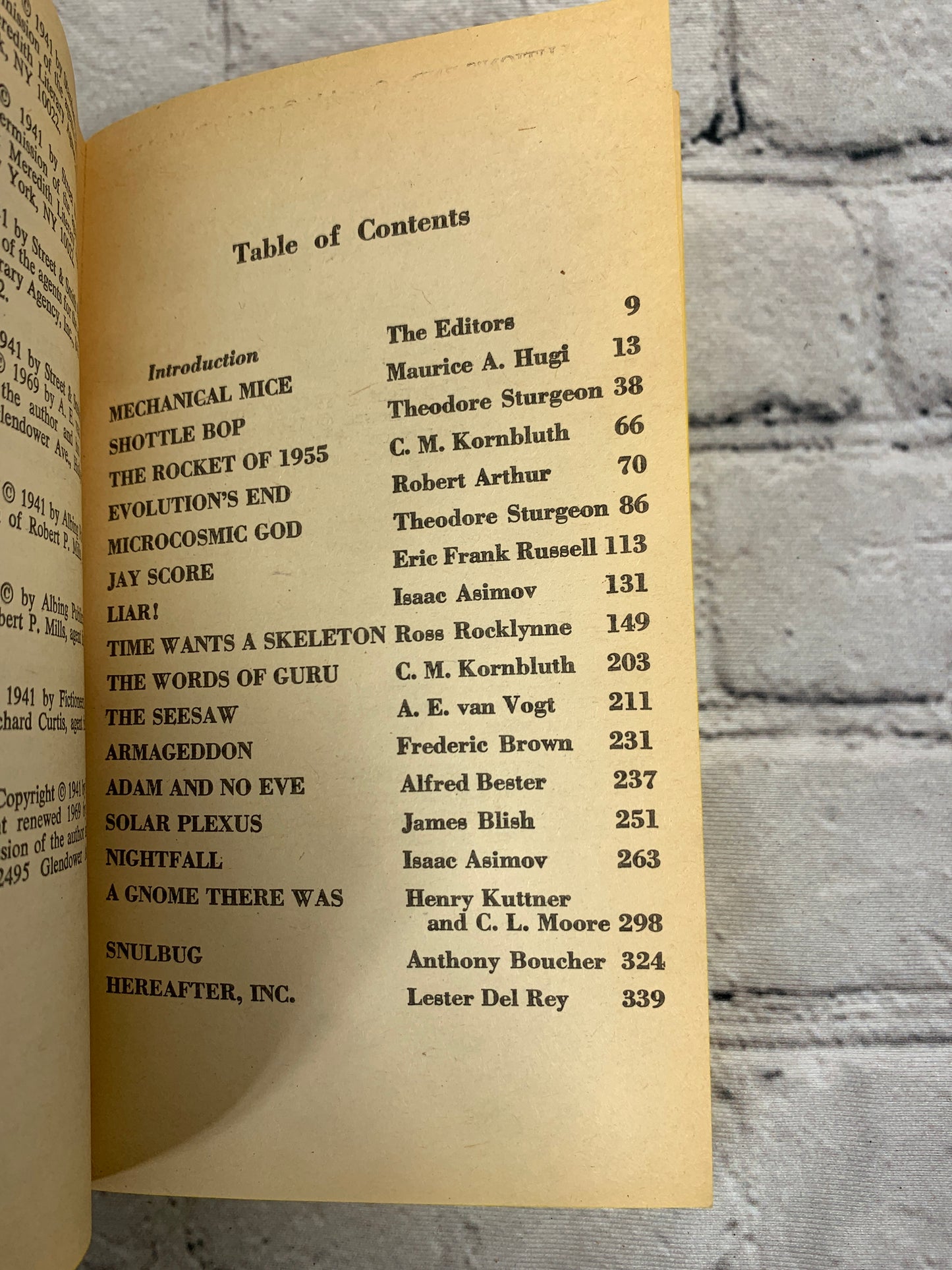 Isaac Asimov Presents: The Great Science Fiction Stories 3 from 1940 [1980]