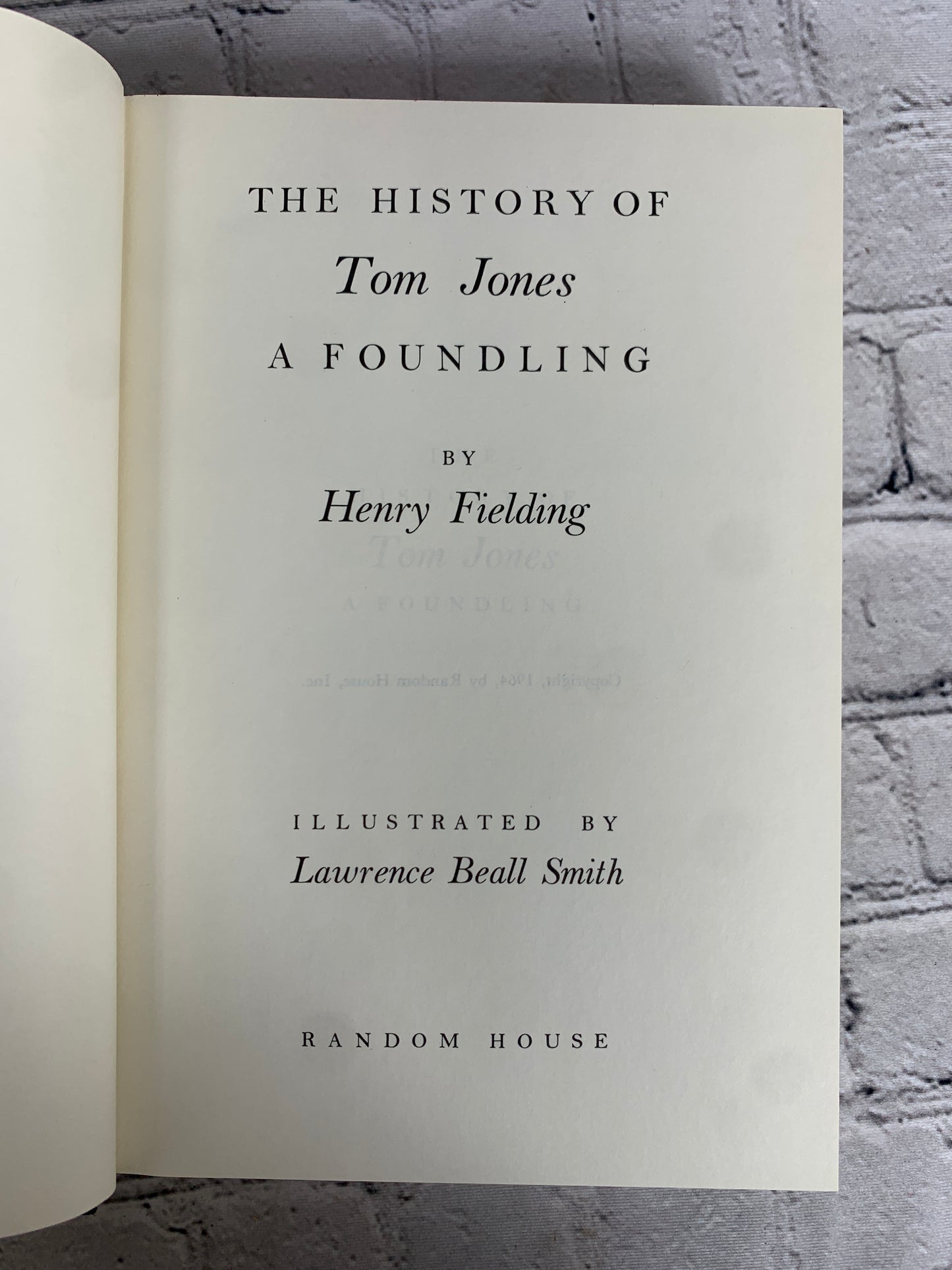 The History of Tom Jones. A Foundling by Henry Fielding [1964]