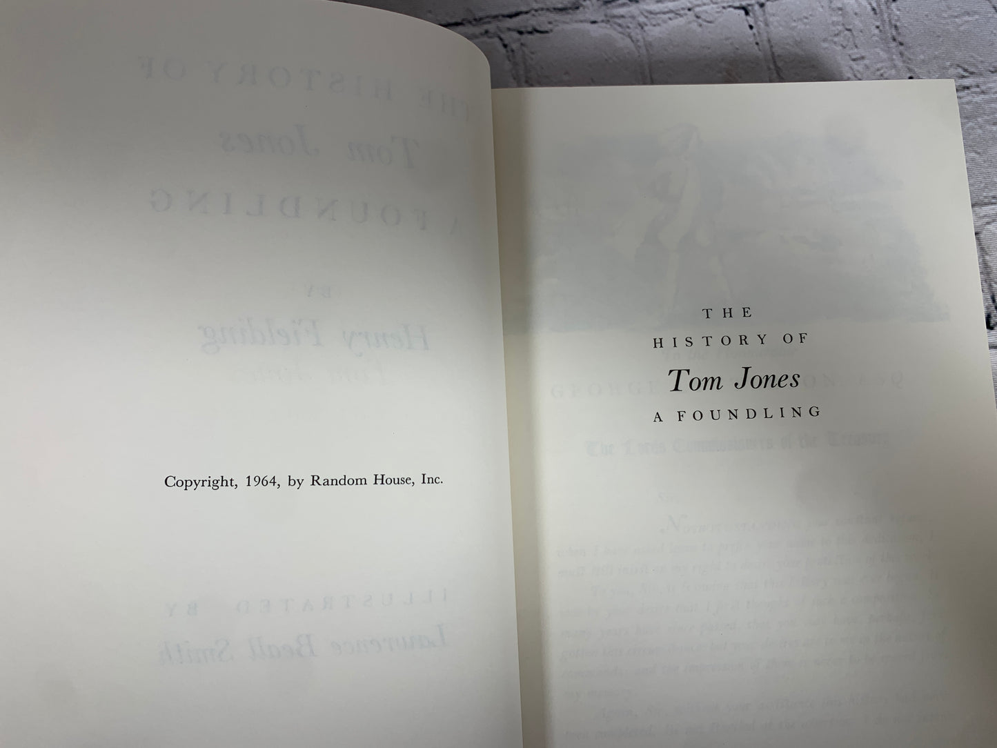 The History of Tom Jones. A Foundling by Henry Fielding [1964]