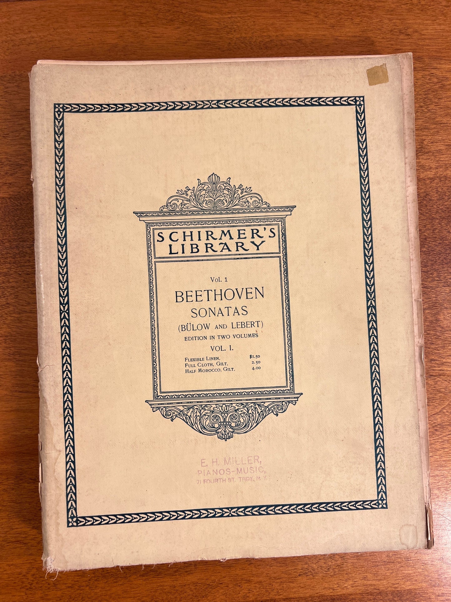 Schirmer's Library Vols. 1 and 2, Ludwig van Beethoven Sonatas for Pianoforte Solo, 1903