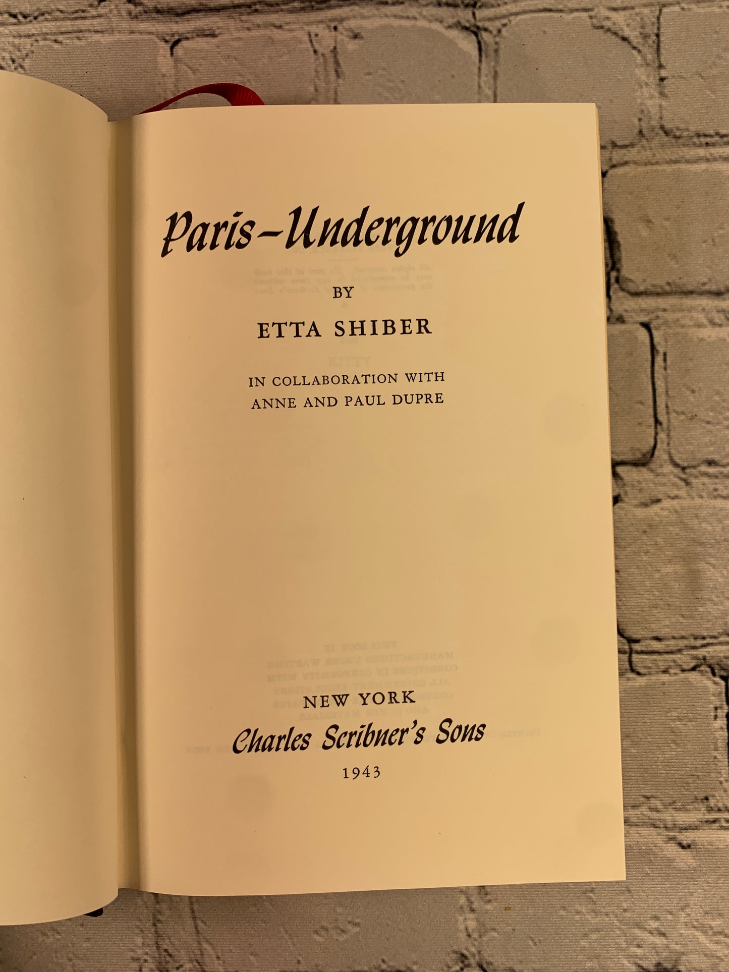 Paris-Underground by Etta Shiber [1989 · Time Life]