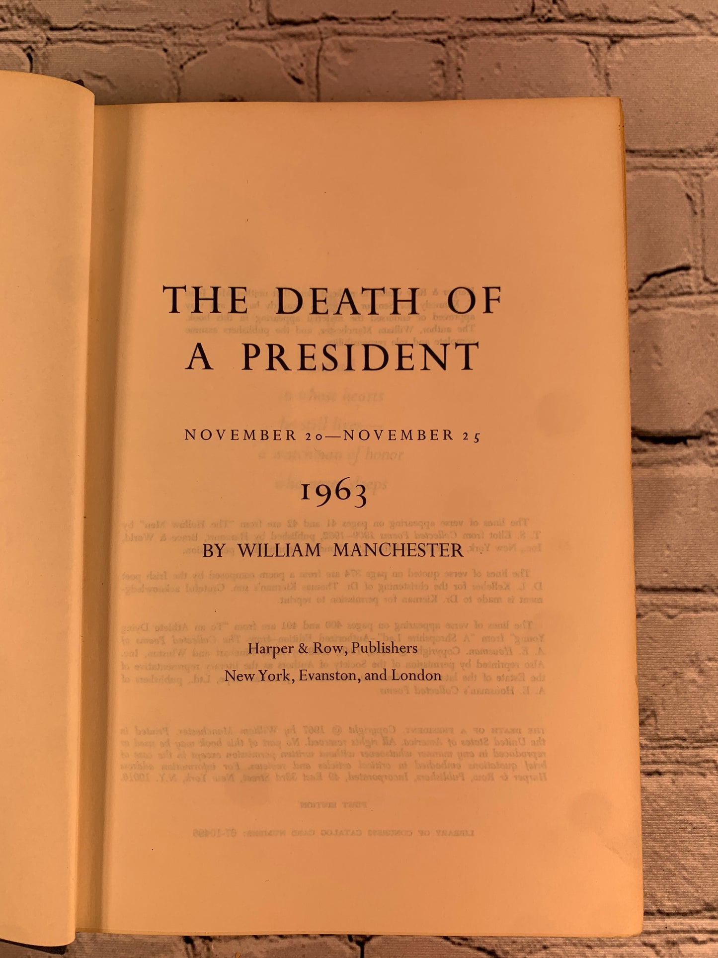Death of a President 1963 by William Manchester [1967 · 1st Edition]