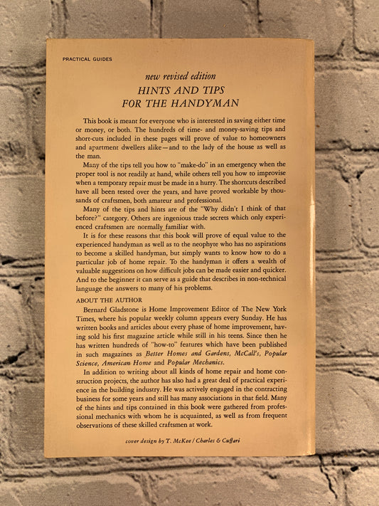 Hints & Tips for the Handyman by Bernard Gladstone [1967]