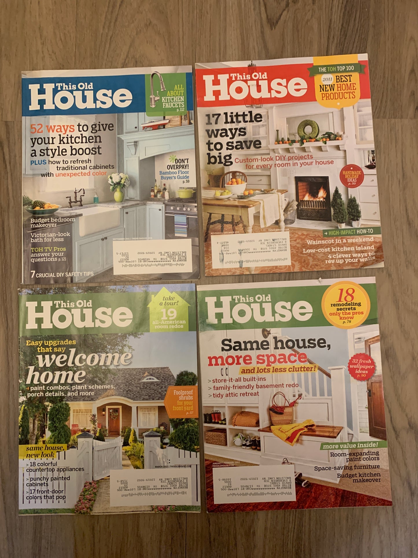 This Old House Magazine, 2011-2012 [lot of 4]