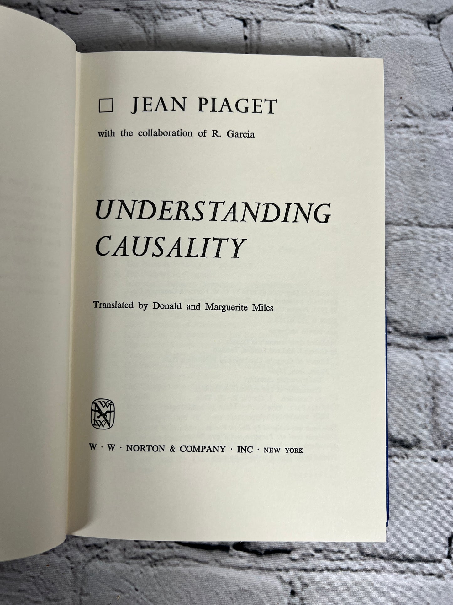 Understanding Causality by Jean Piaget [1980 · 1st Print]