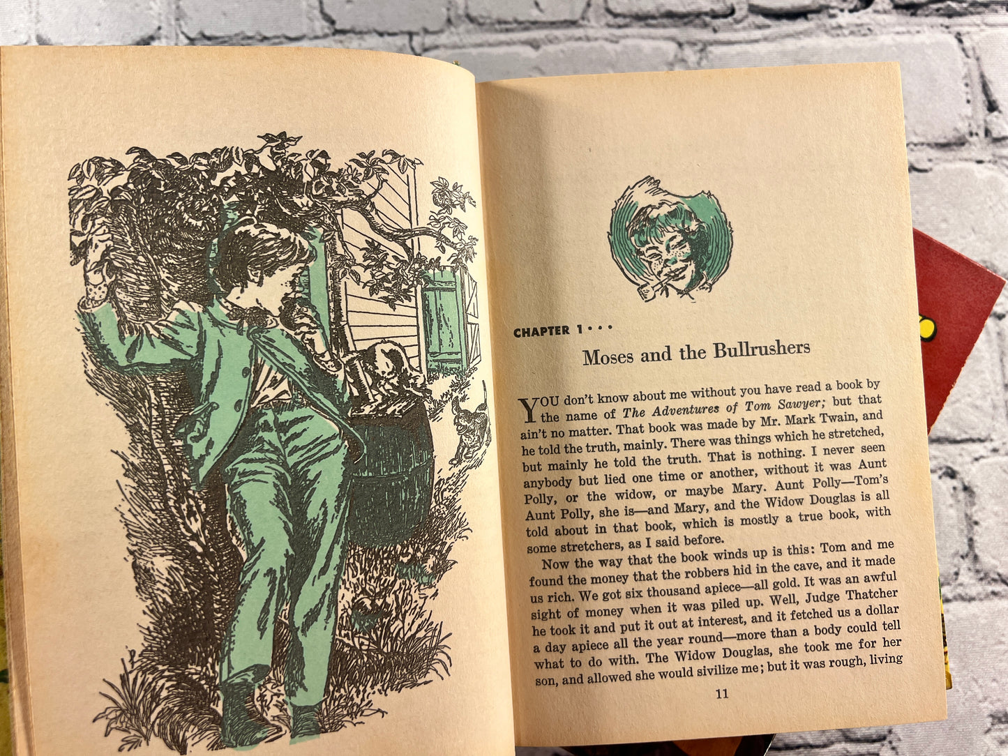 Tom Sawyer & Huckleberry Finn by Mark Twain [1950s Whitman Book]