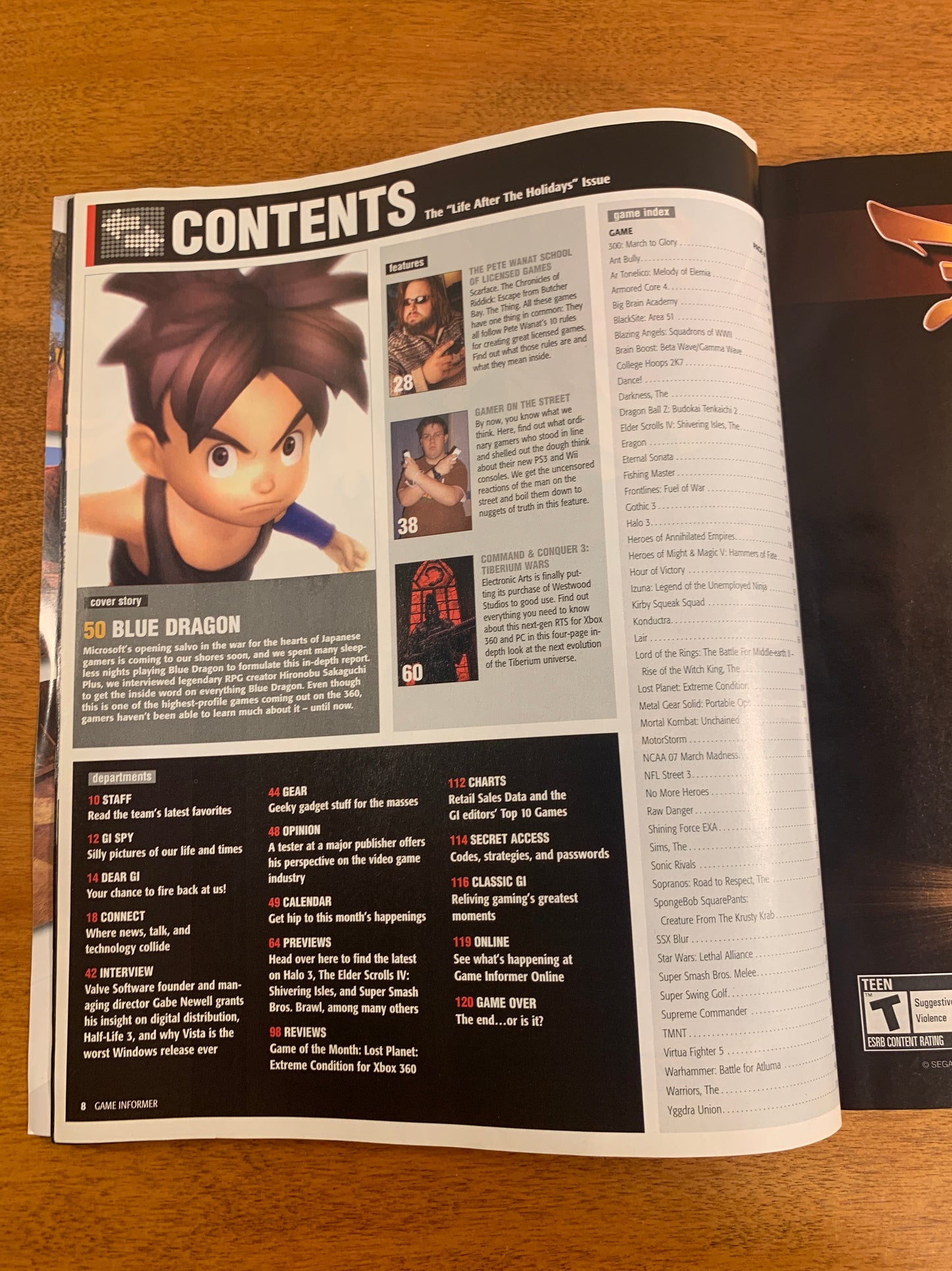 GameInformer, Blue Dragon and The Top 50 games of 2006, 2007