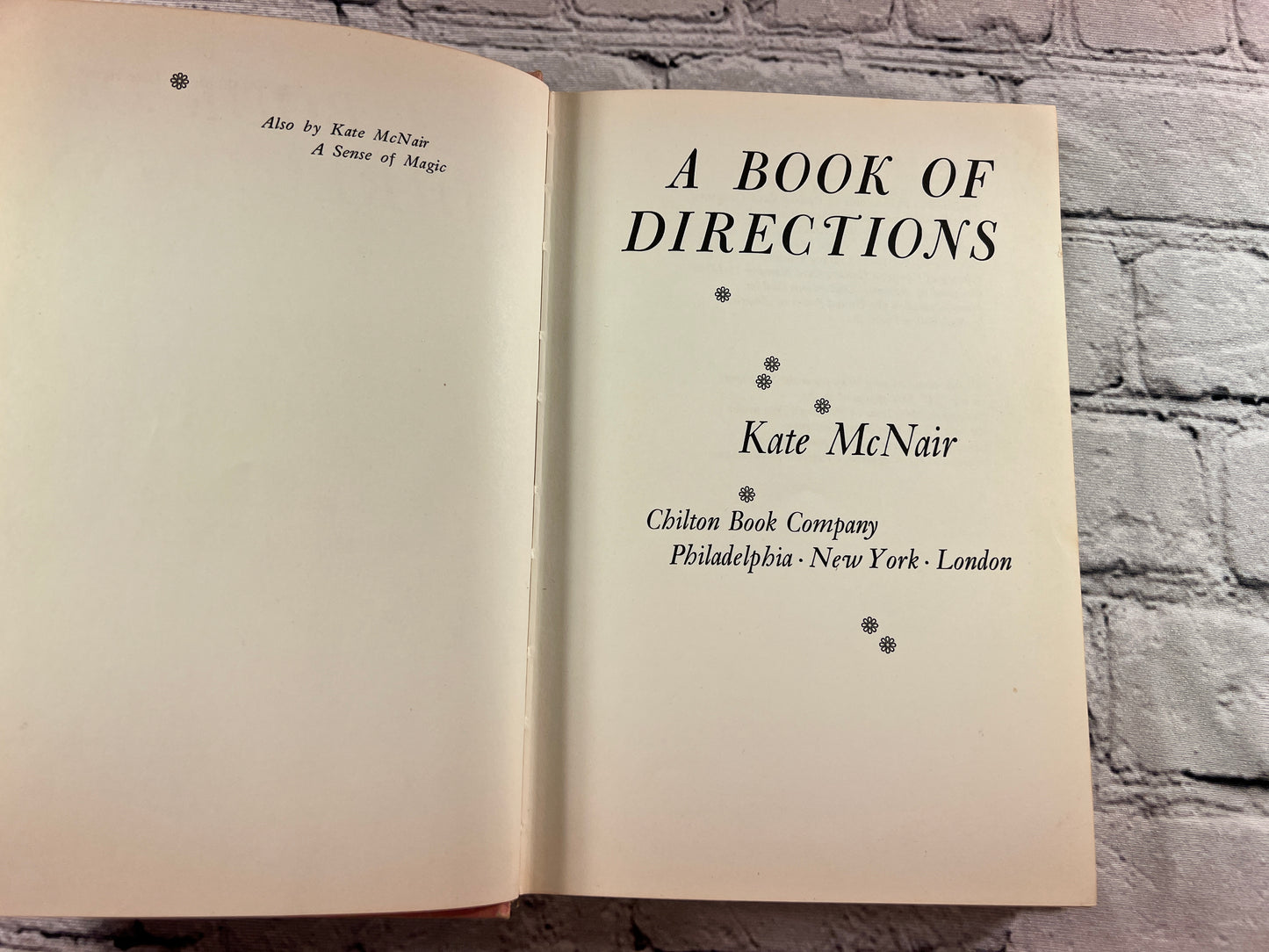 A Book of Directions by Kate McNair [1970 · Book Club Edition]