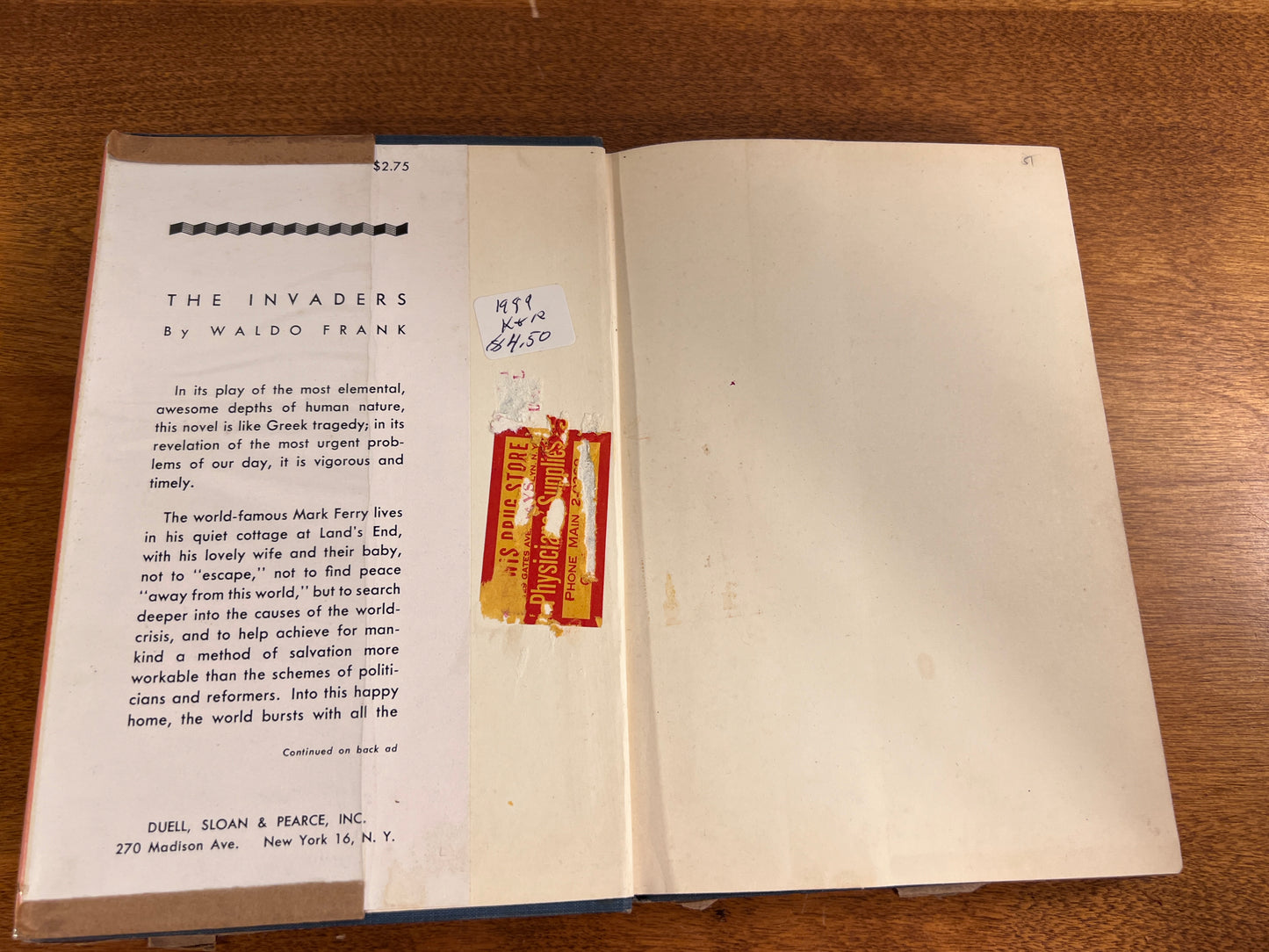 The Invaders by Waldo Frank [1948, 1st Ed.]