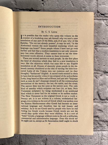 Letters to Young Churches by J.B. Phillips intro by C.S. Lewis [1953]