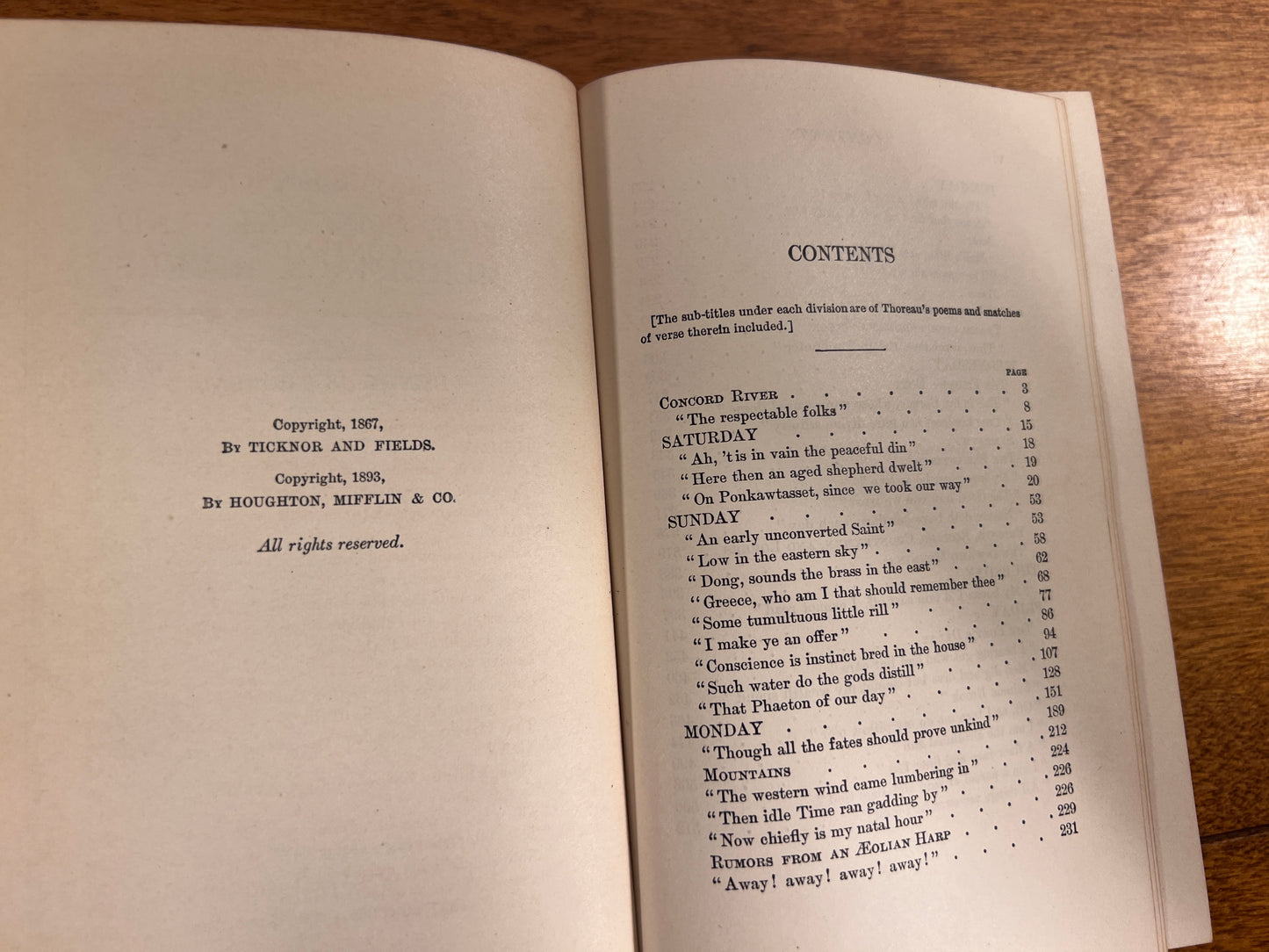 A Week on the Concord and Merrimack Rivers by Henry Thoreau [1893]