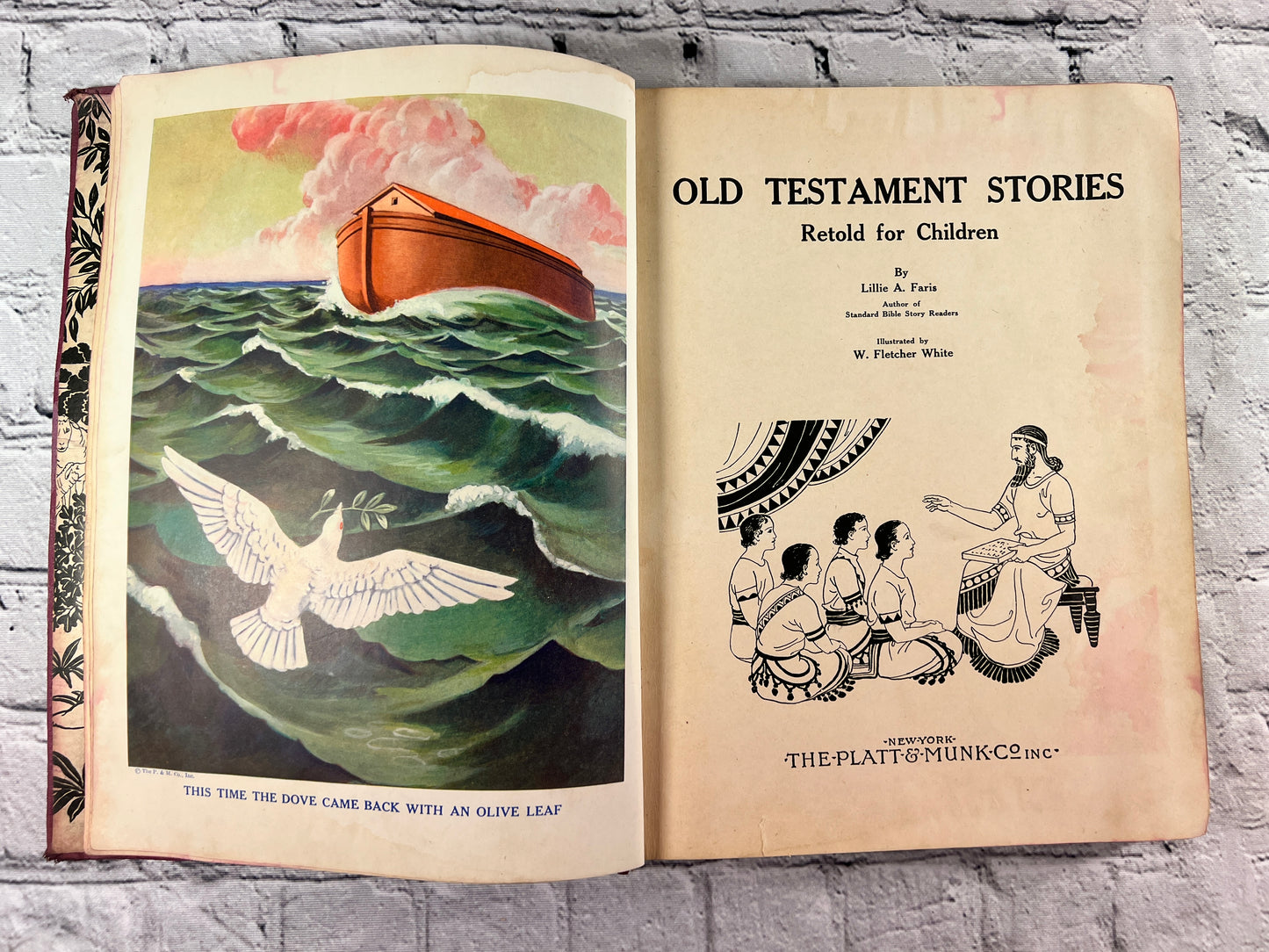 Old Testament New Testament Retold for Children by Lillie A. Faris [1930s]