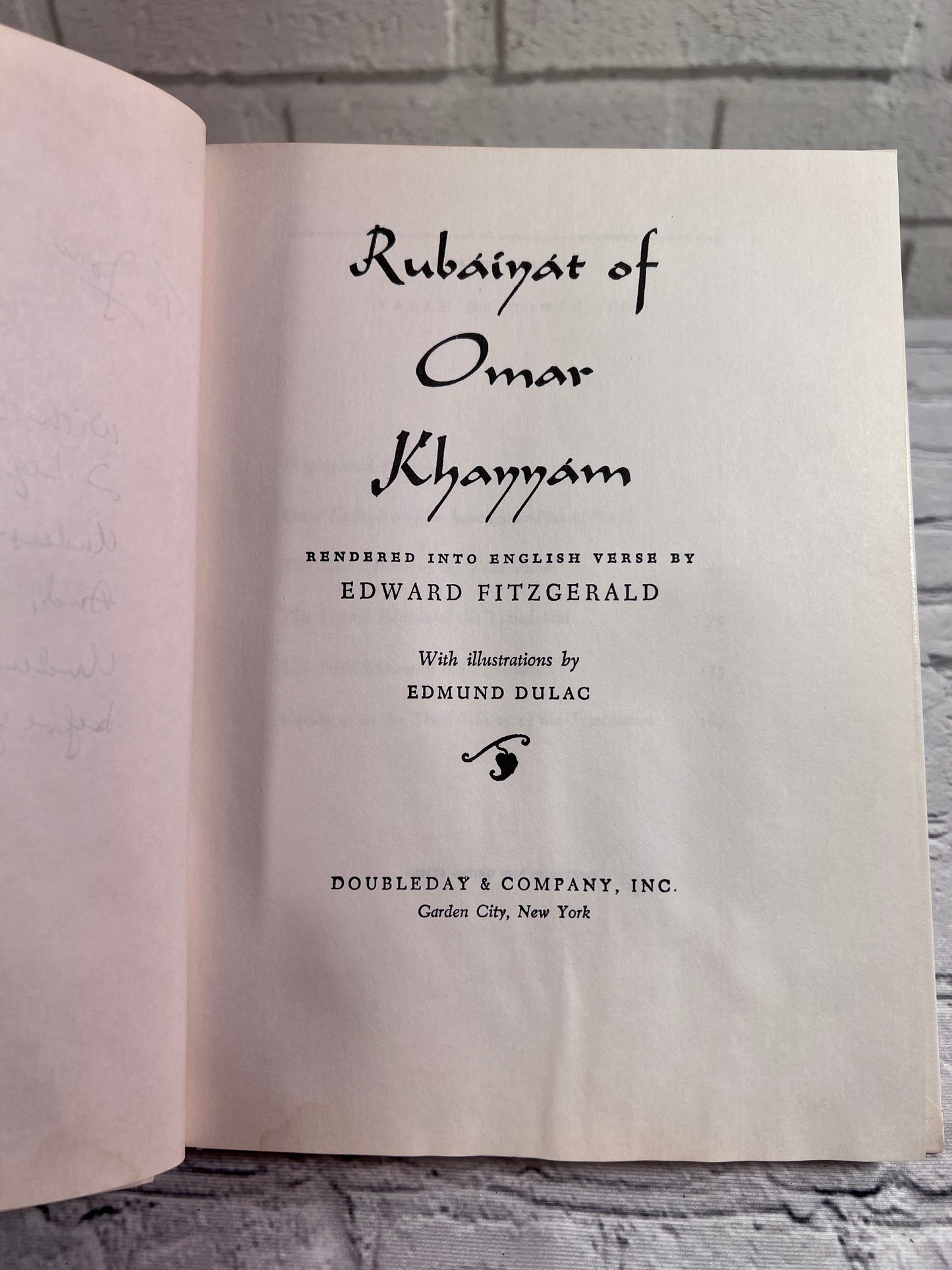 Rubaiyat of Omar Khayyam translated by Edward Fitzgerald [1952]