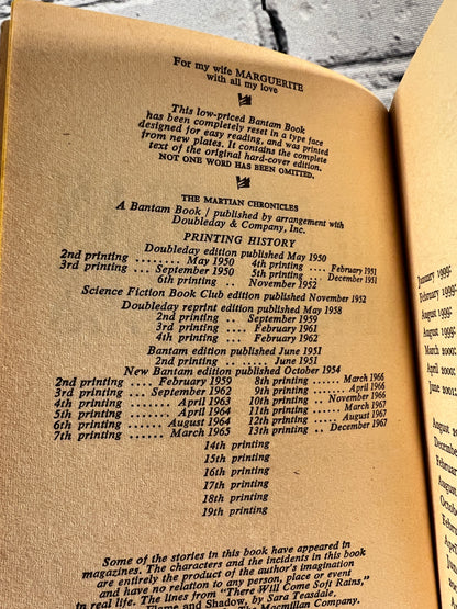 The Martian Chronicles by Ray Bradbury [1967]