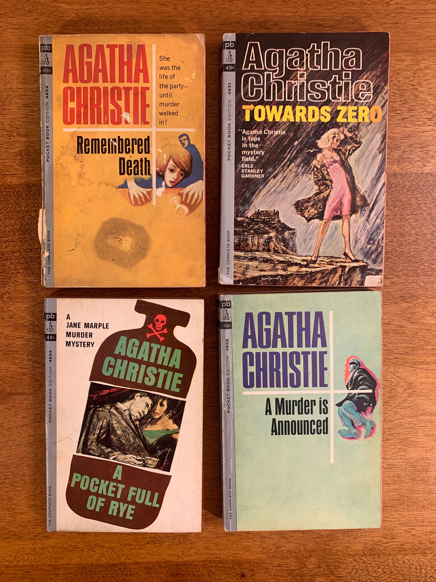 Murder Mysteries by Agatha Christie [4 book lot, Pocket Books]