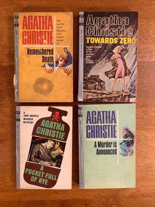 Murder Mysteries by Agatha Christie [4 book lot, Pocket Books]