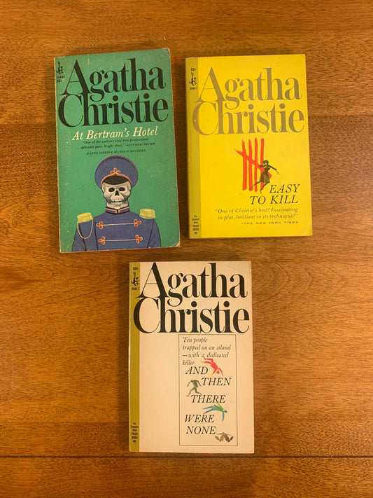 Murder Mysteries by Agatha Christie [3 book lot, Pocket Books]