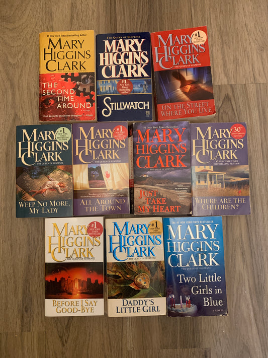 Mary Higgins Clark, Queen of Suspense Novels [Lot of 10]